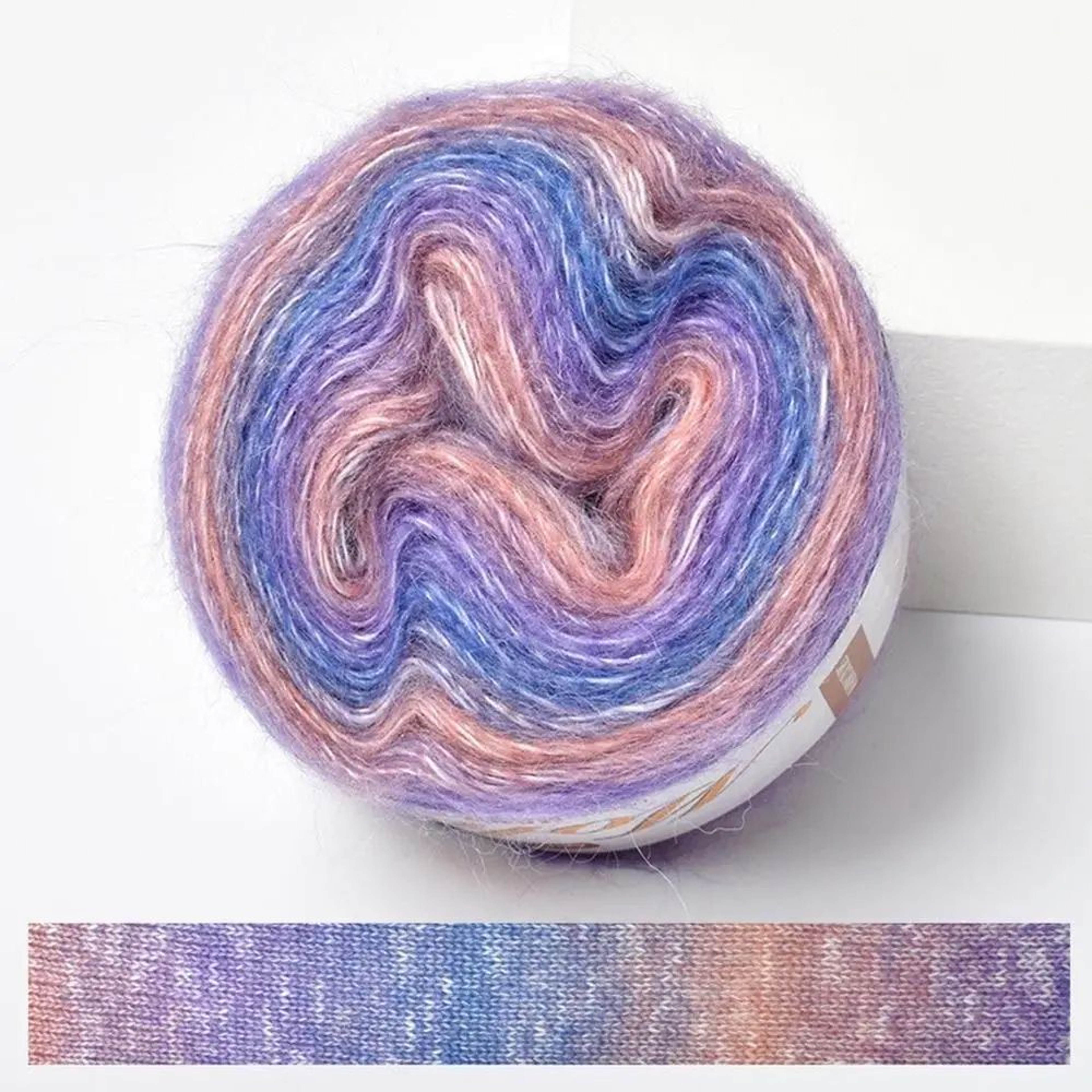 Rainbow Gradient Cake Yarn Organic Cotton Blend Crochet Yarn  Soft Knitting Yarn For DIY Sweaters S 7