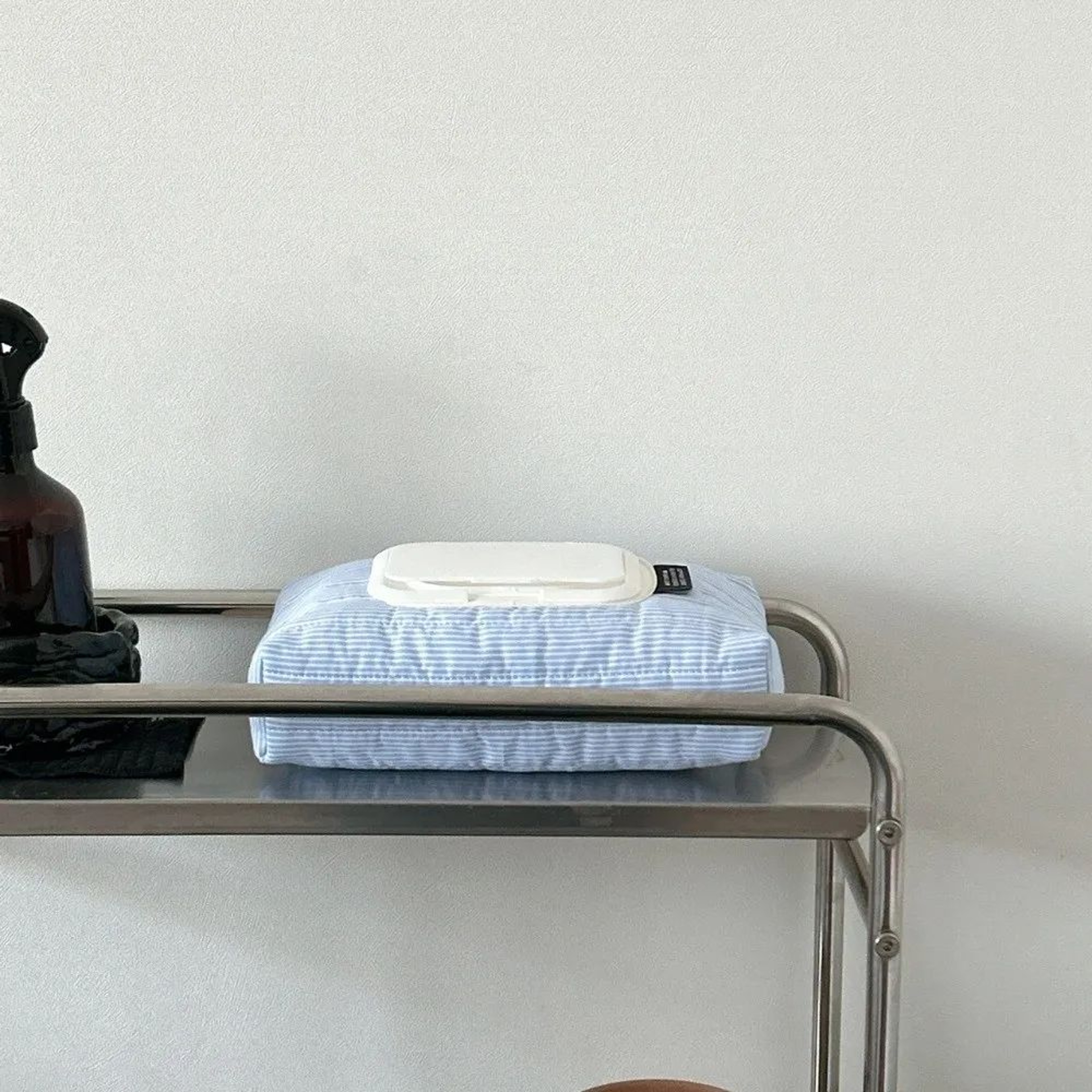 Striped Quilted Wet Wipe Pouch Portable Tissue Case  Multipurpose PullOut Wet Tissue Organizer Bag 2