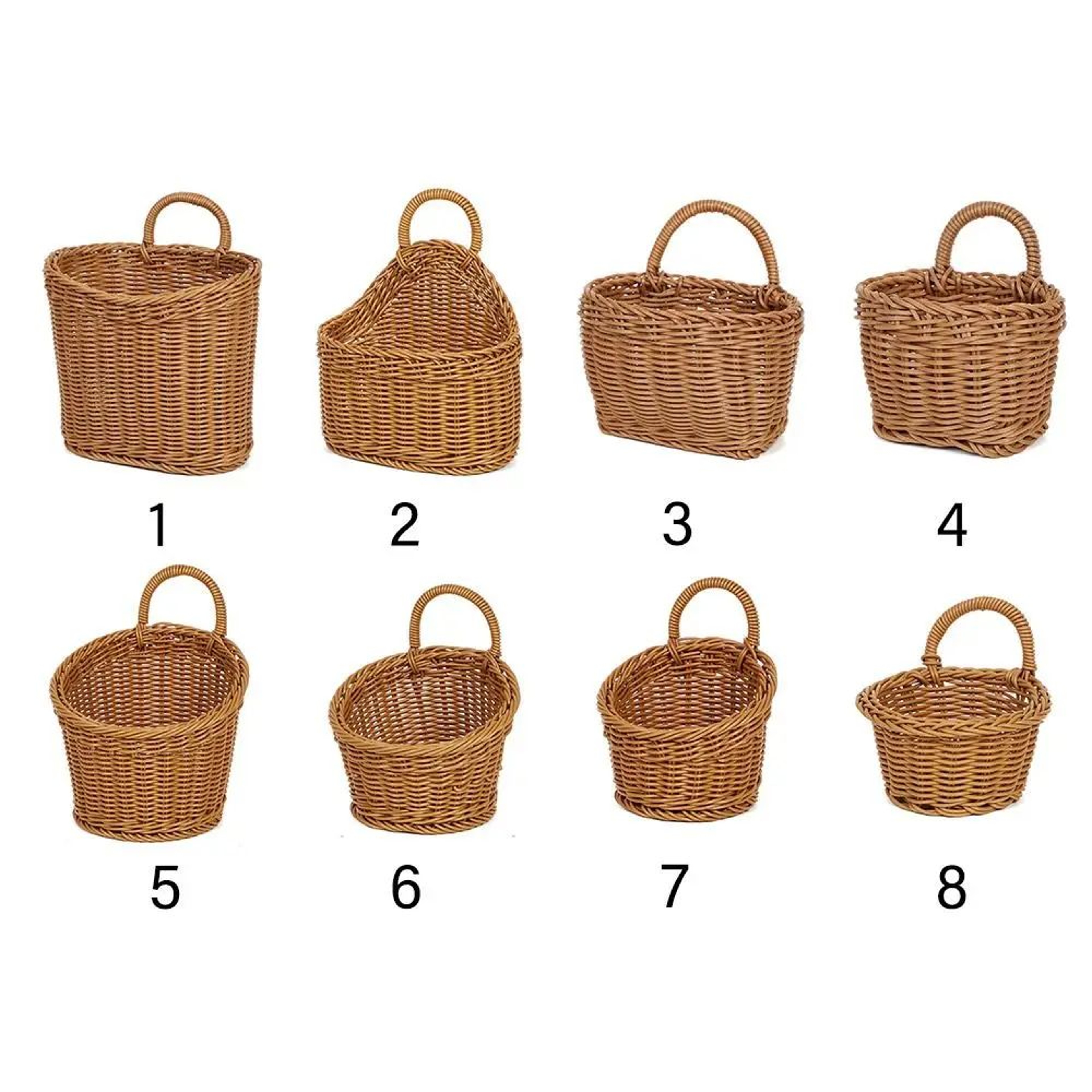 Imitation Rattan Hanging Storage Basket  Handwoven Kitchen Fruit Vegetable Organizer Basket With Ha 4