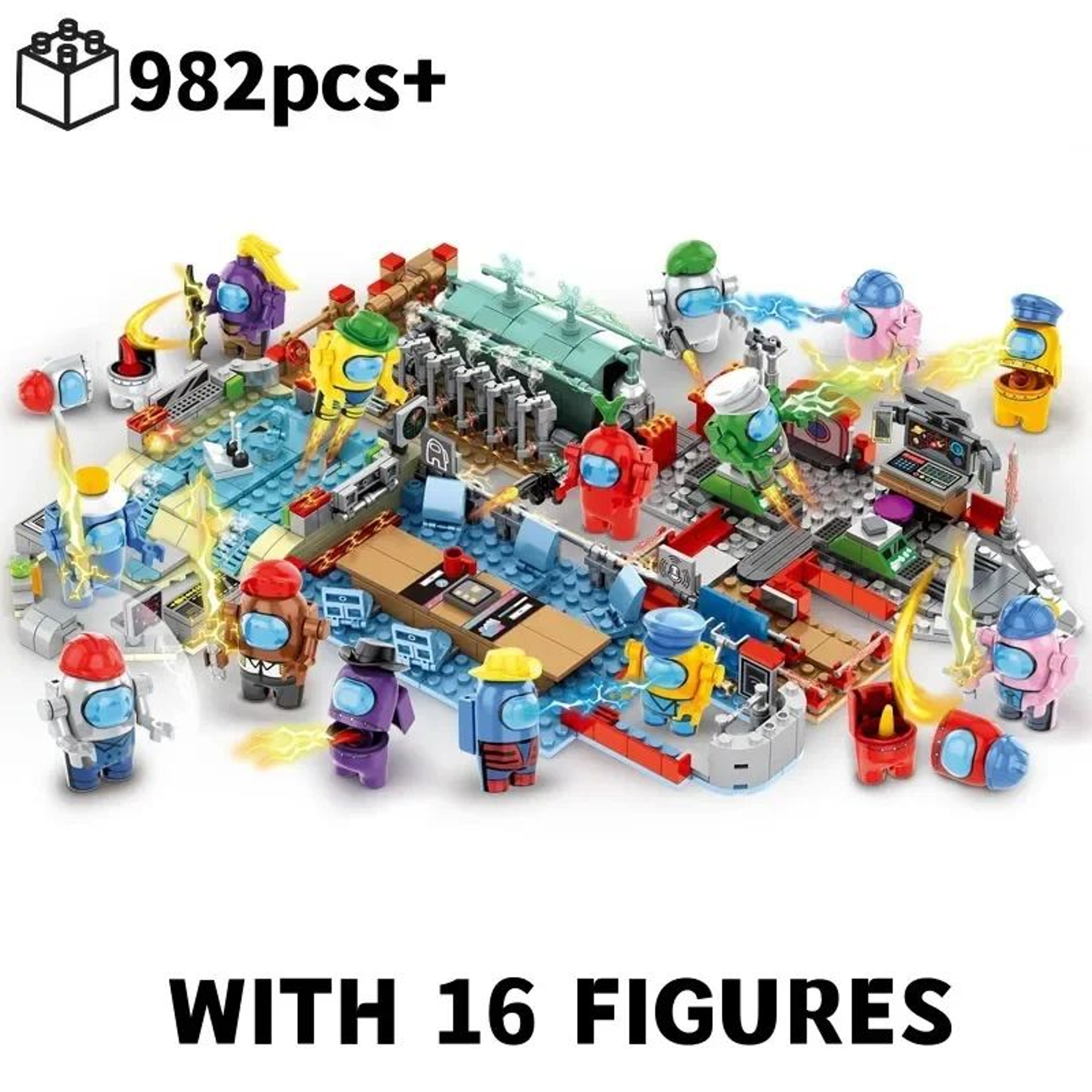 Space Werewolf Building Blocks Toy  Anime Ghost Civilian Assemble Bricks Model For Boys 7