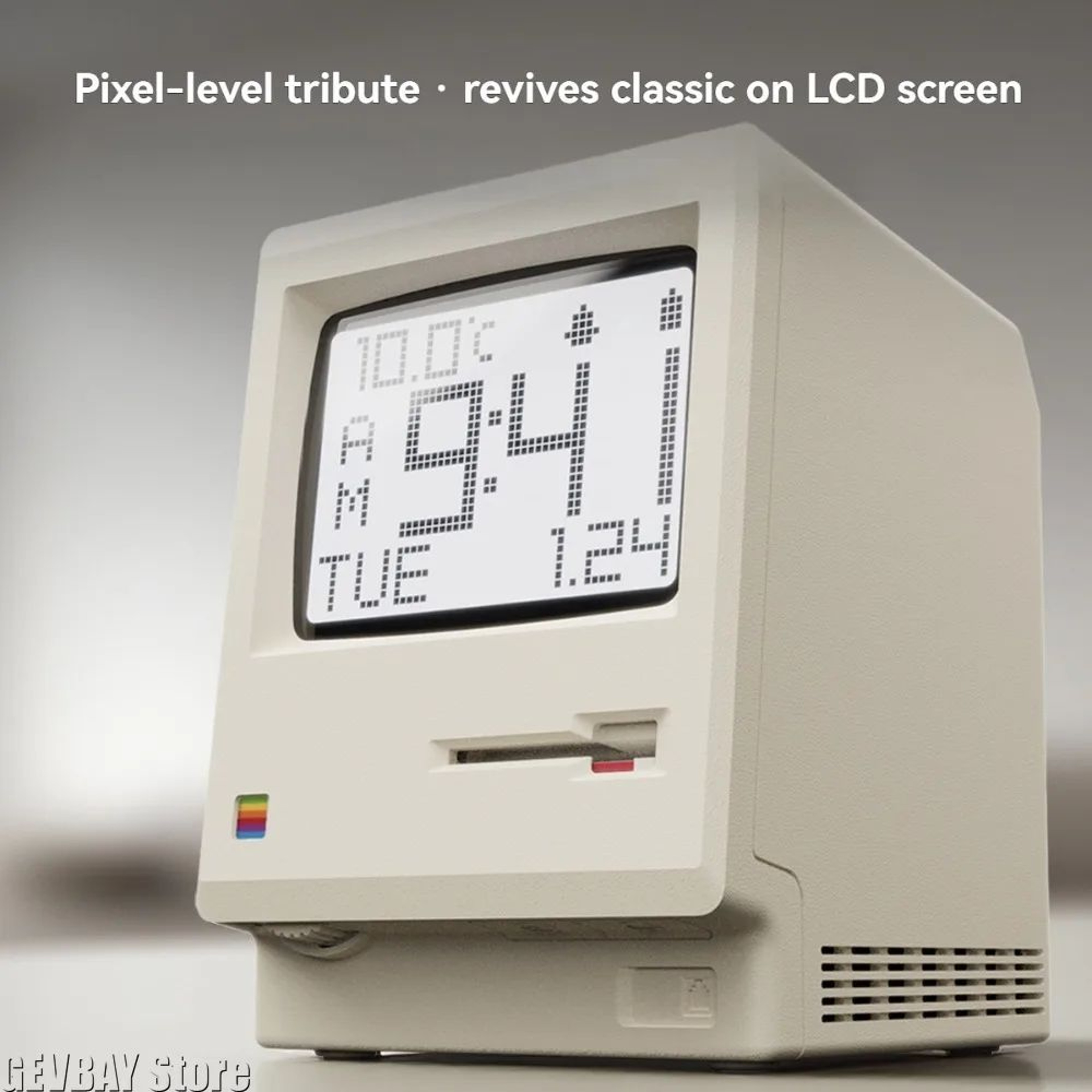 RetroGlow Digital Alarm Clock  Vintage Rechargeable Desk Clock With Adjustable Night Light 3