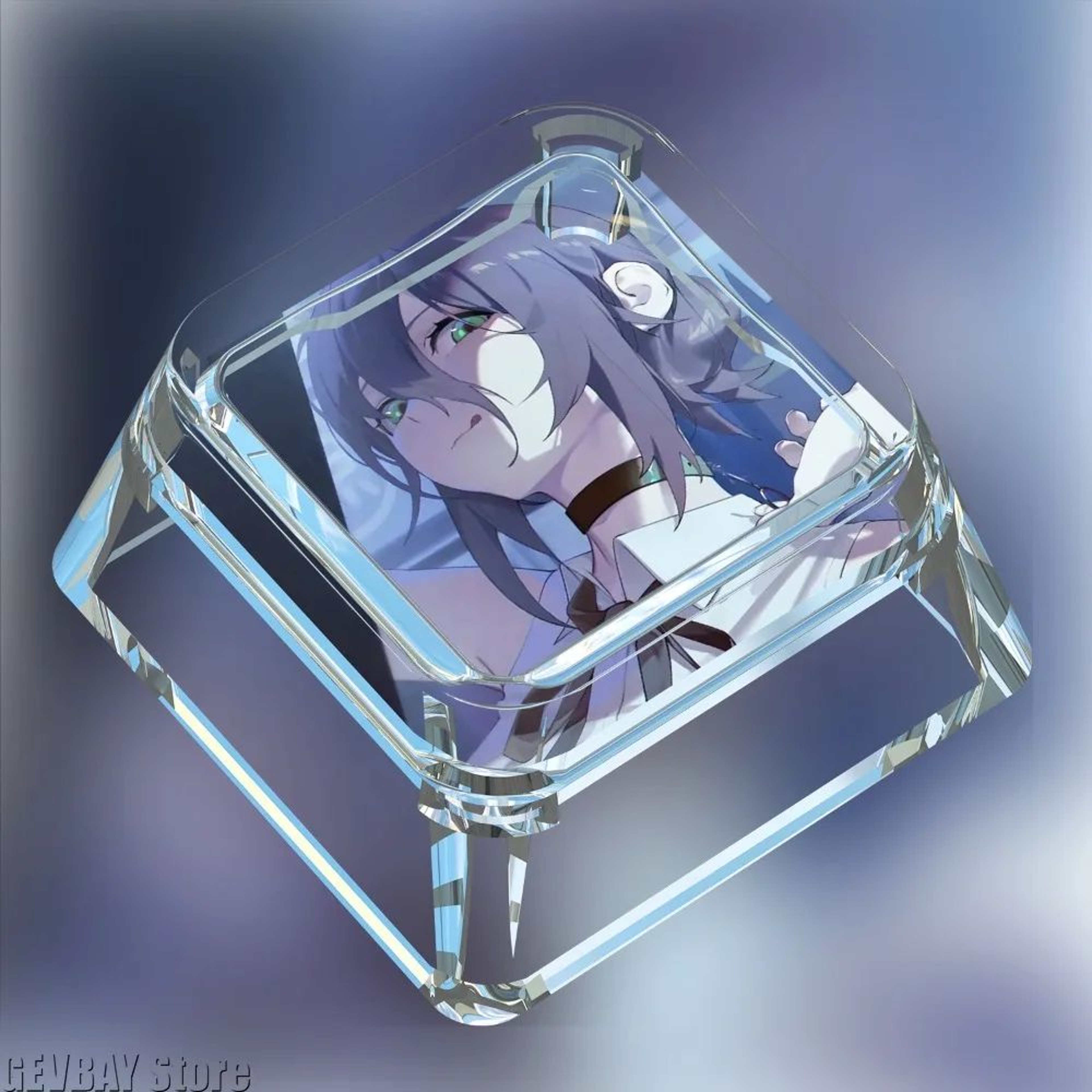 GEVBAY Chainsaw Man Reze Anime Keycap  RGB Transparent Cute Chibi Mechanical Keyboard Artisan Keyca 4