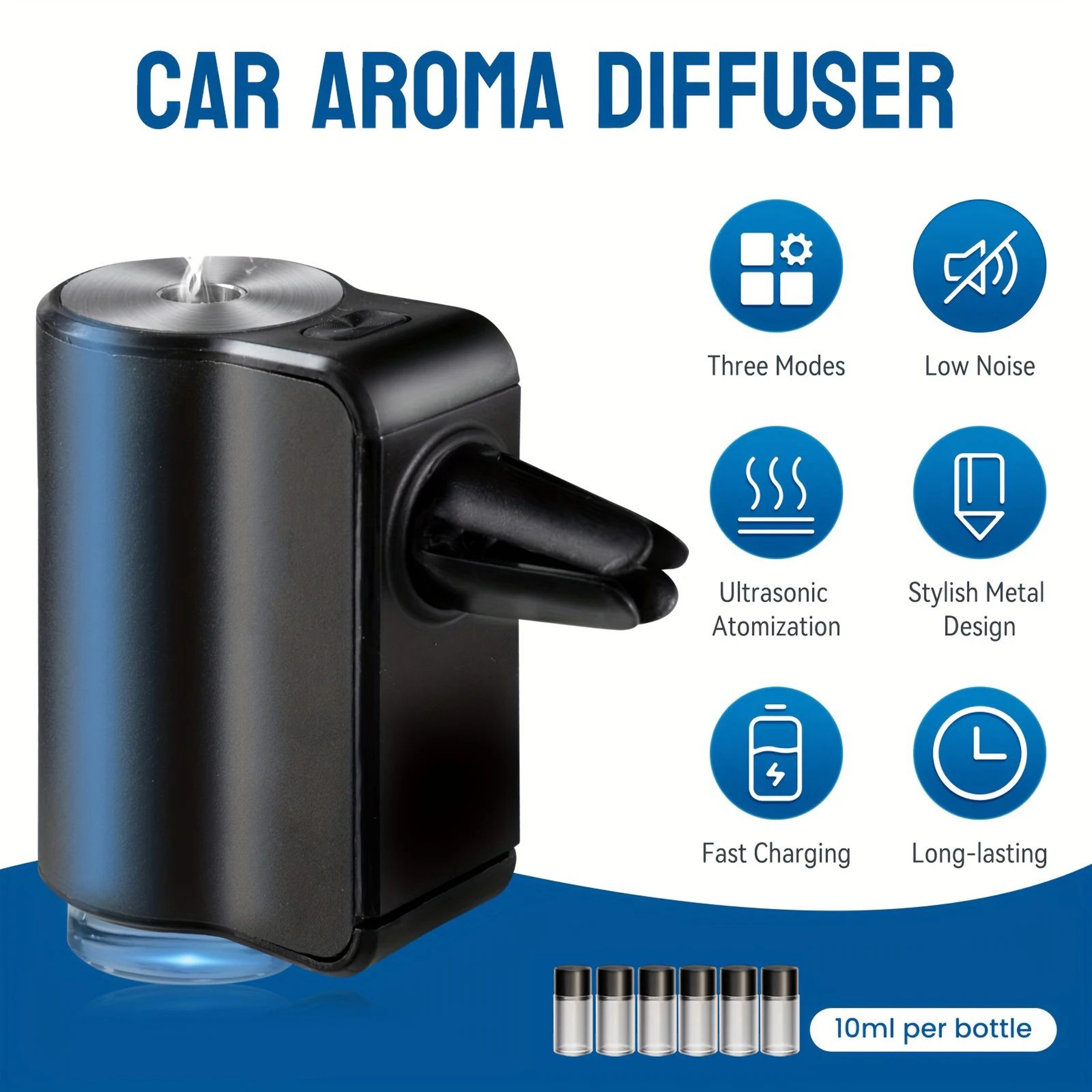 SmartMist Electric Car Air Freshener Diffuser  USB Aromatherapy Humidifier For Auto Air Vent 3
