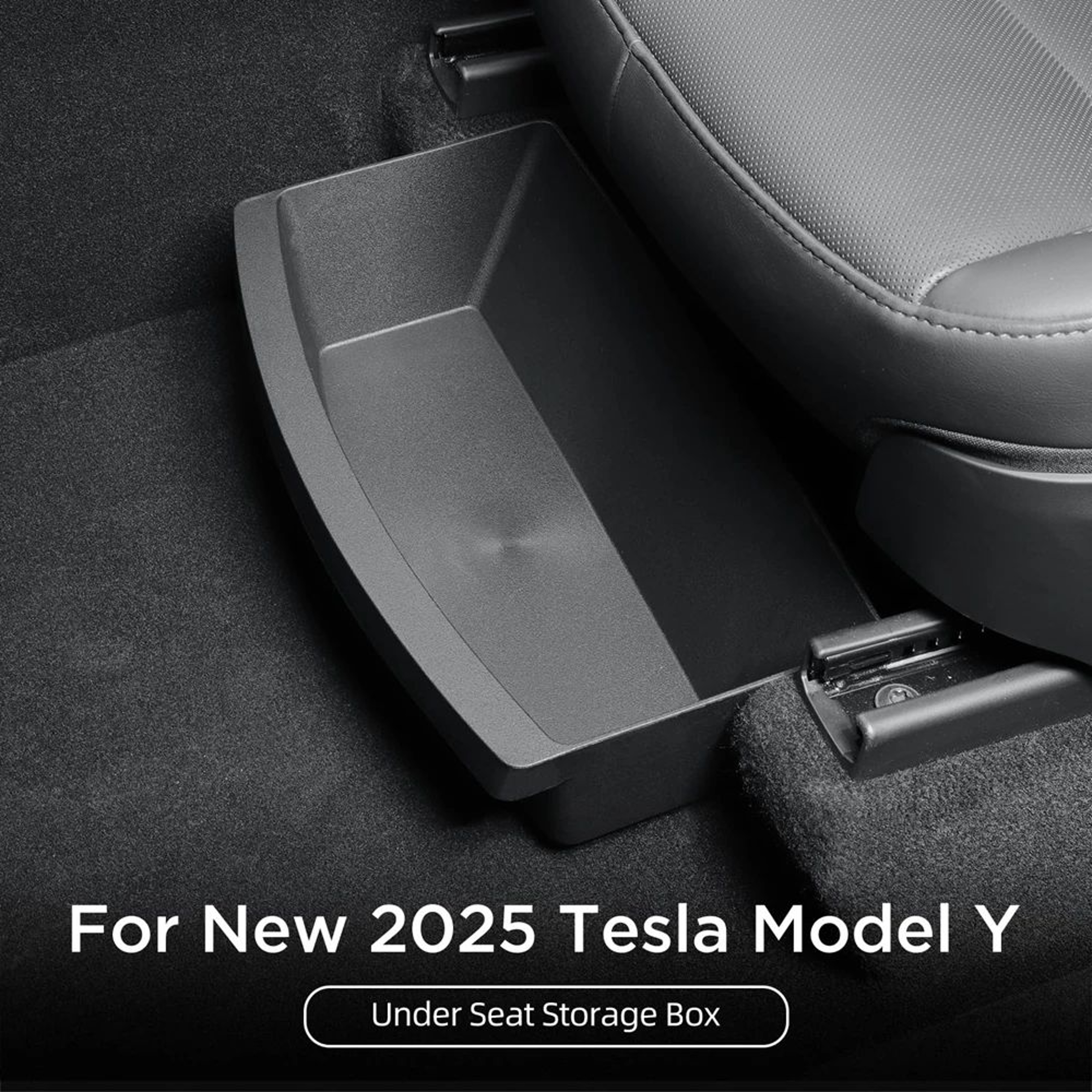 Tesla Model Y Juniper Under Seat Storage Drawer  Waterproof Hidden Organizer Tray For 2025 Model Y 1