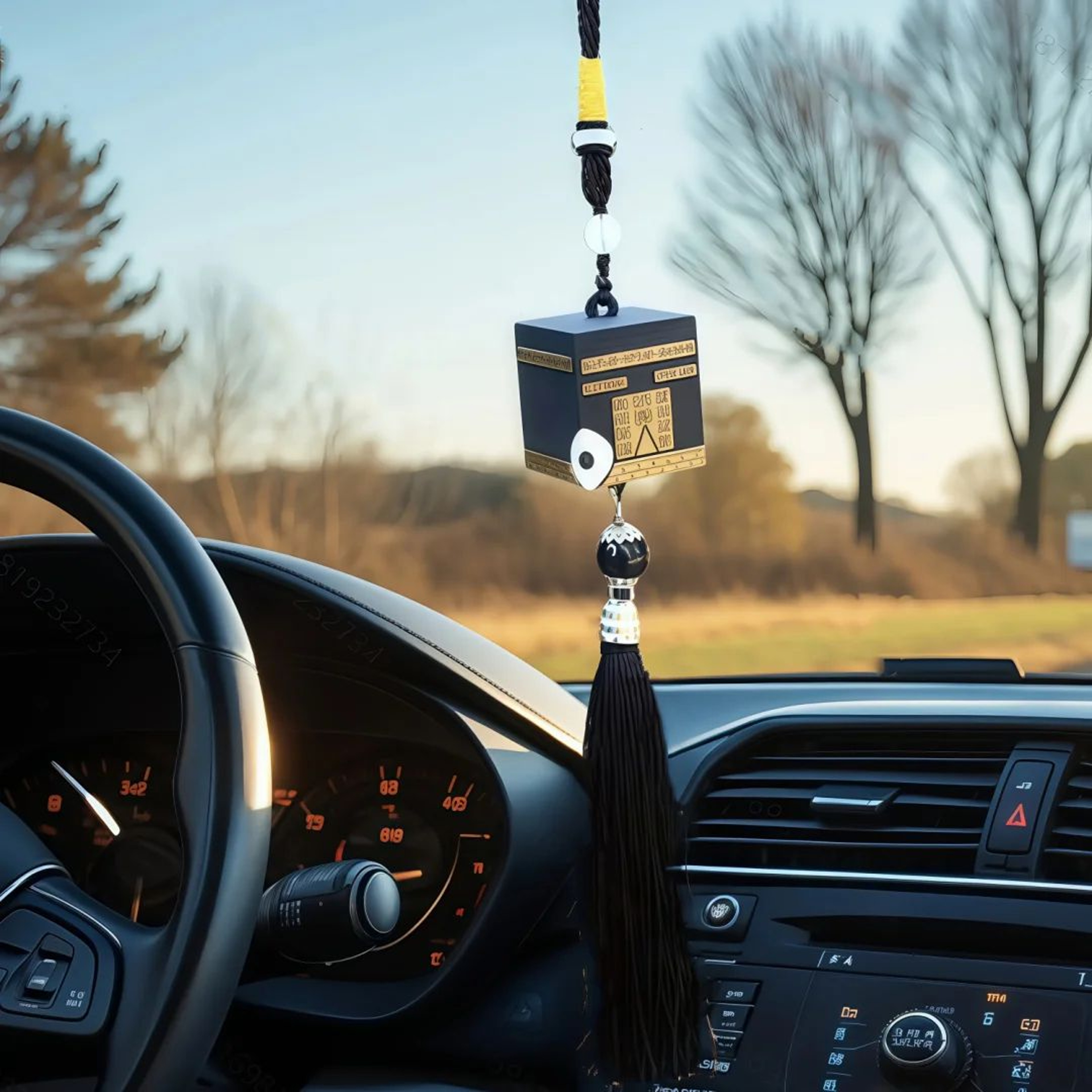 Islamic Car Rear Mirror Hanging Charm  Ramadan Eid Muslim Car Decor Interior Accessory 1