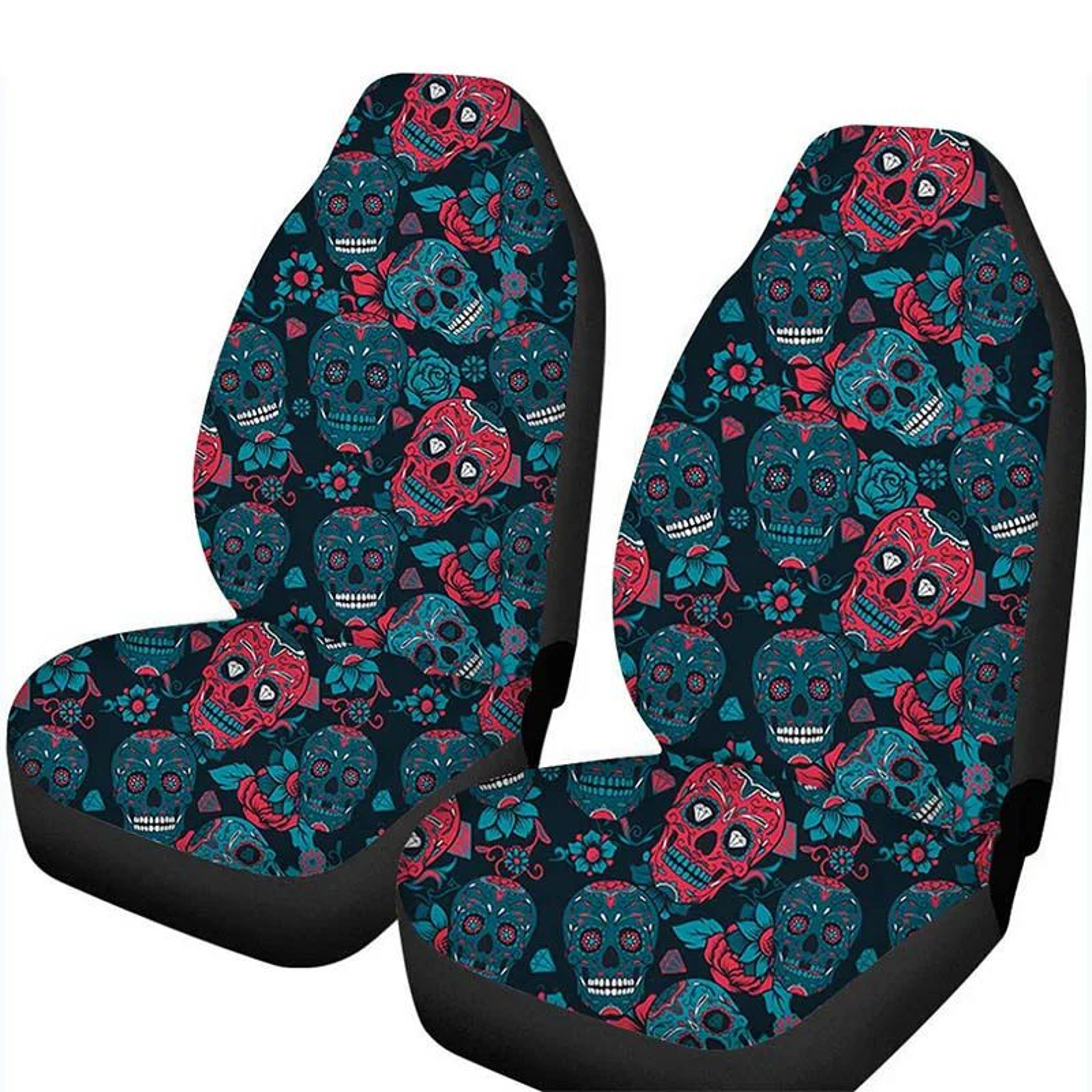 2 Pcs Universal Polyester Car Front Seat Covers  Washable AntiDirty Driver Seat Protectors For Most 12