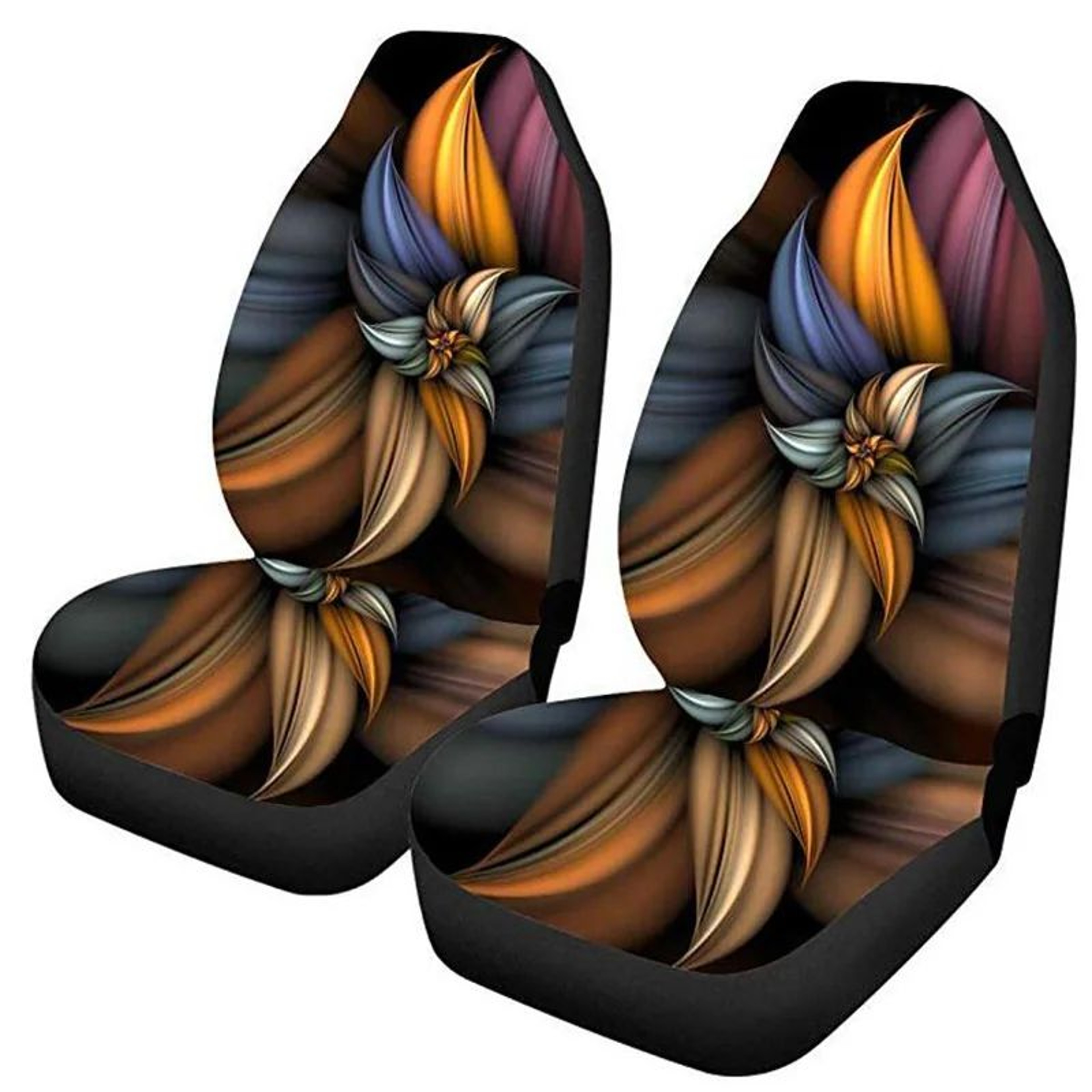2 Pcs Universal Polyester Car Front Seat Covers  Washable AntiDirty Driver Seat Protectors For Most 19