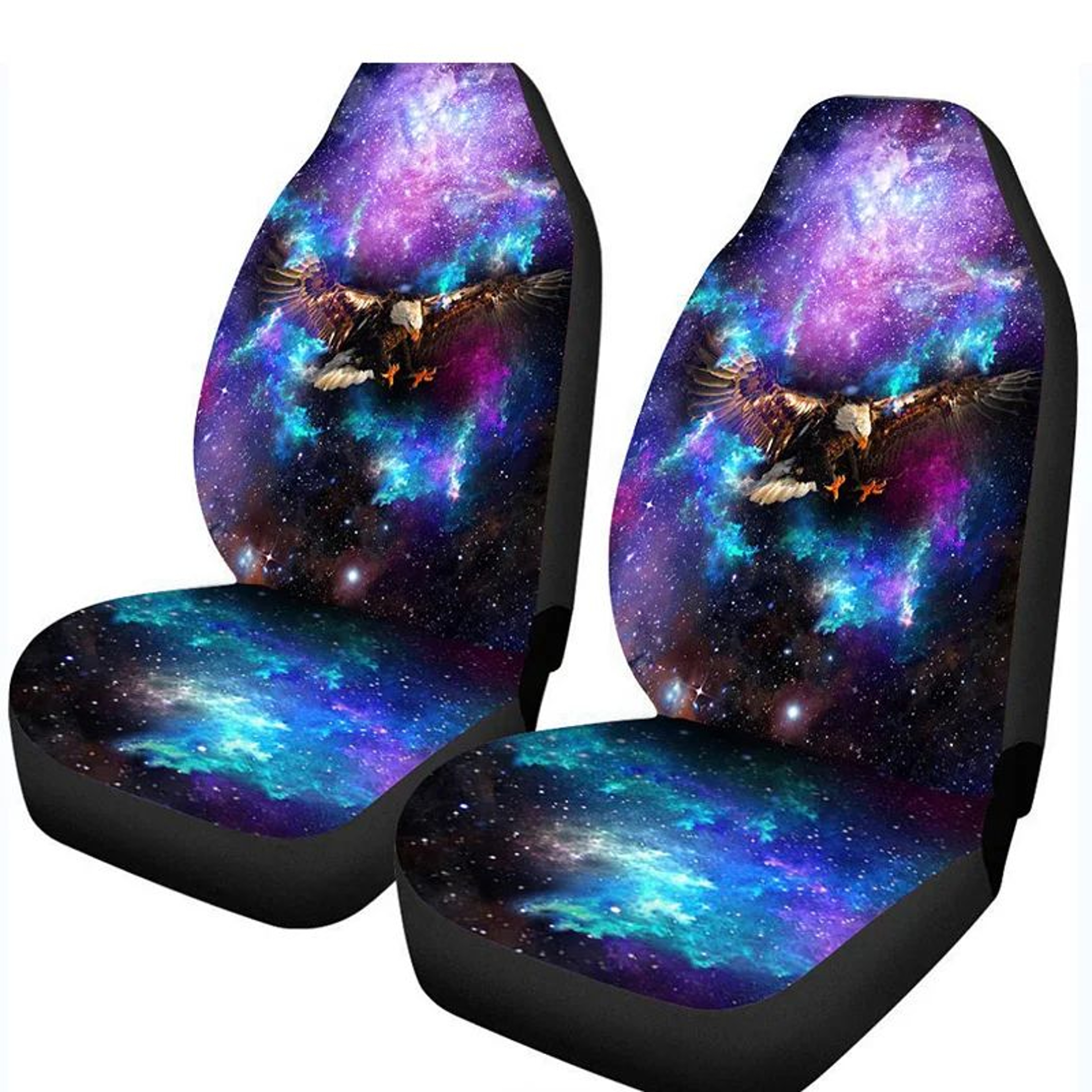 2 Pcs Universal Polyester Car Front Seat Covers  Washable AntiDirty Driver Seat Protectors For Most 25