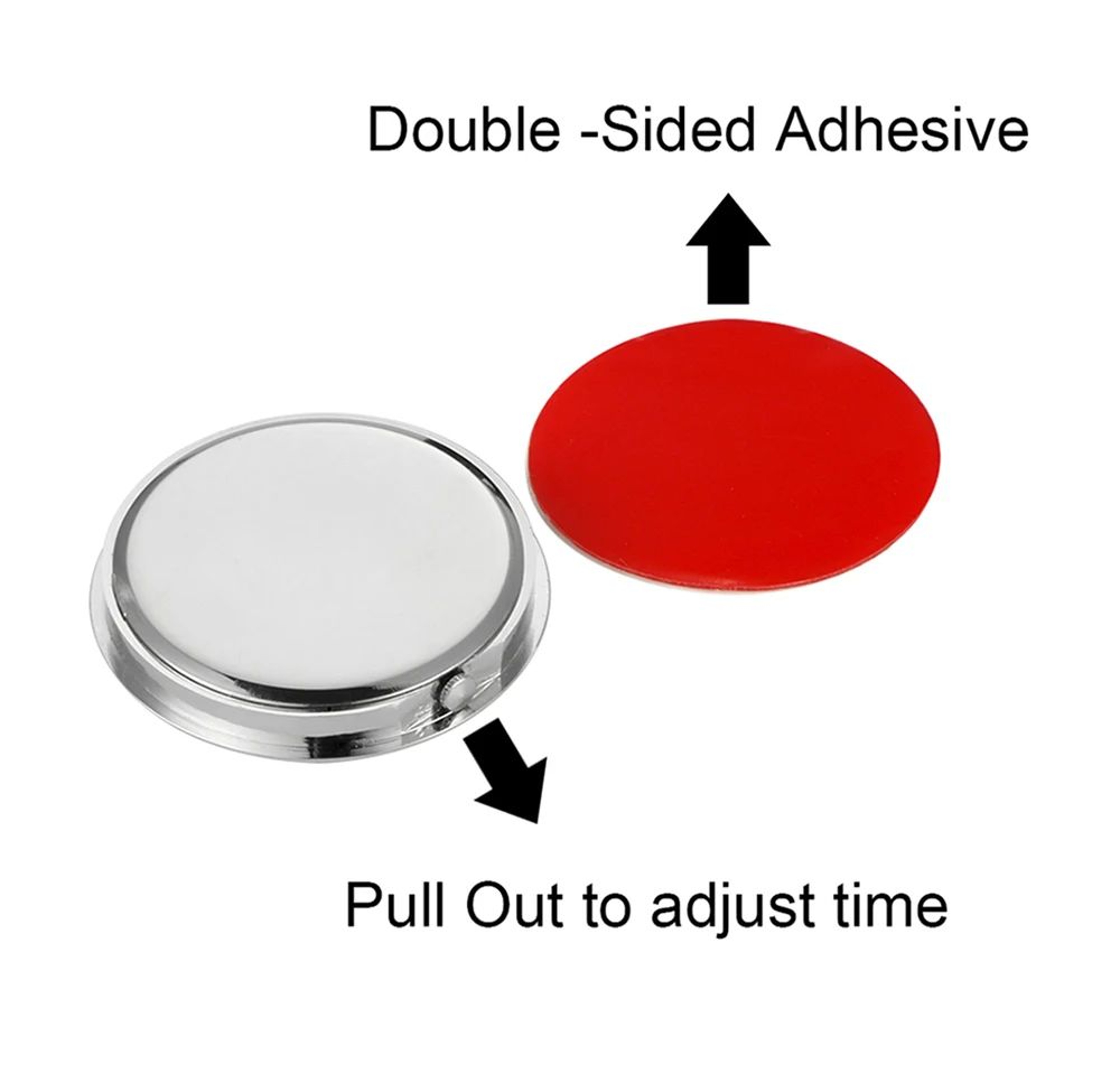 Mini Car Dashboard Clock Ornament  SelfAdhesive Electronic Timepiece For Auto Interior Decor 4