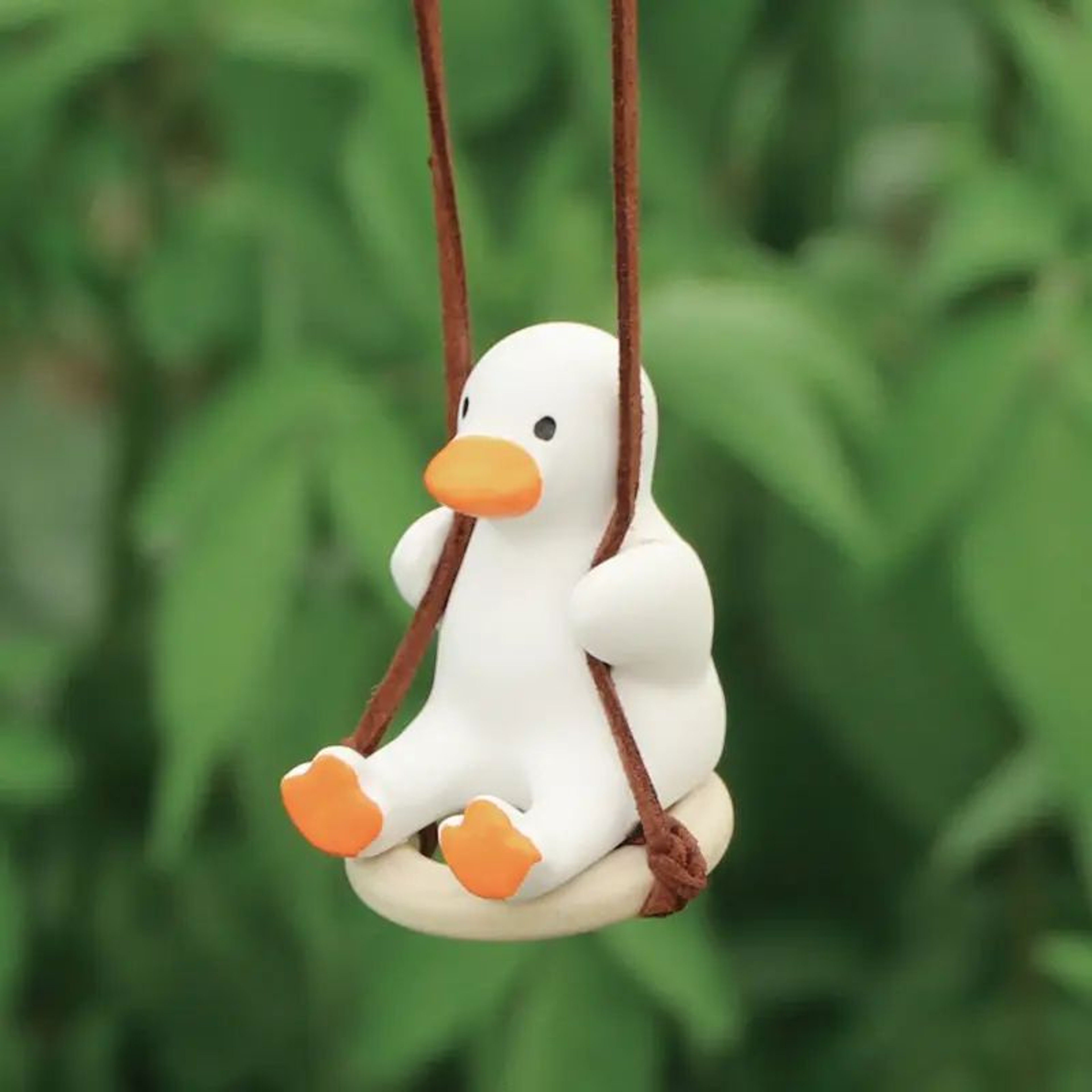 Cute Swing Duck Car Pendant  Rearview Mirror Hanging Ornament Car Interior Decor Gift 6