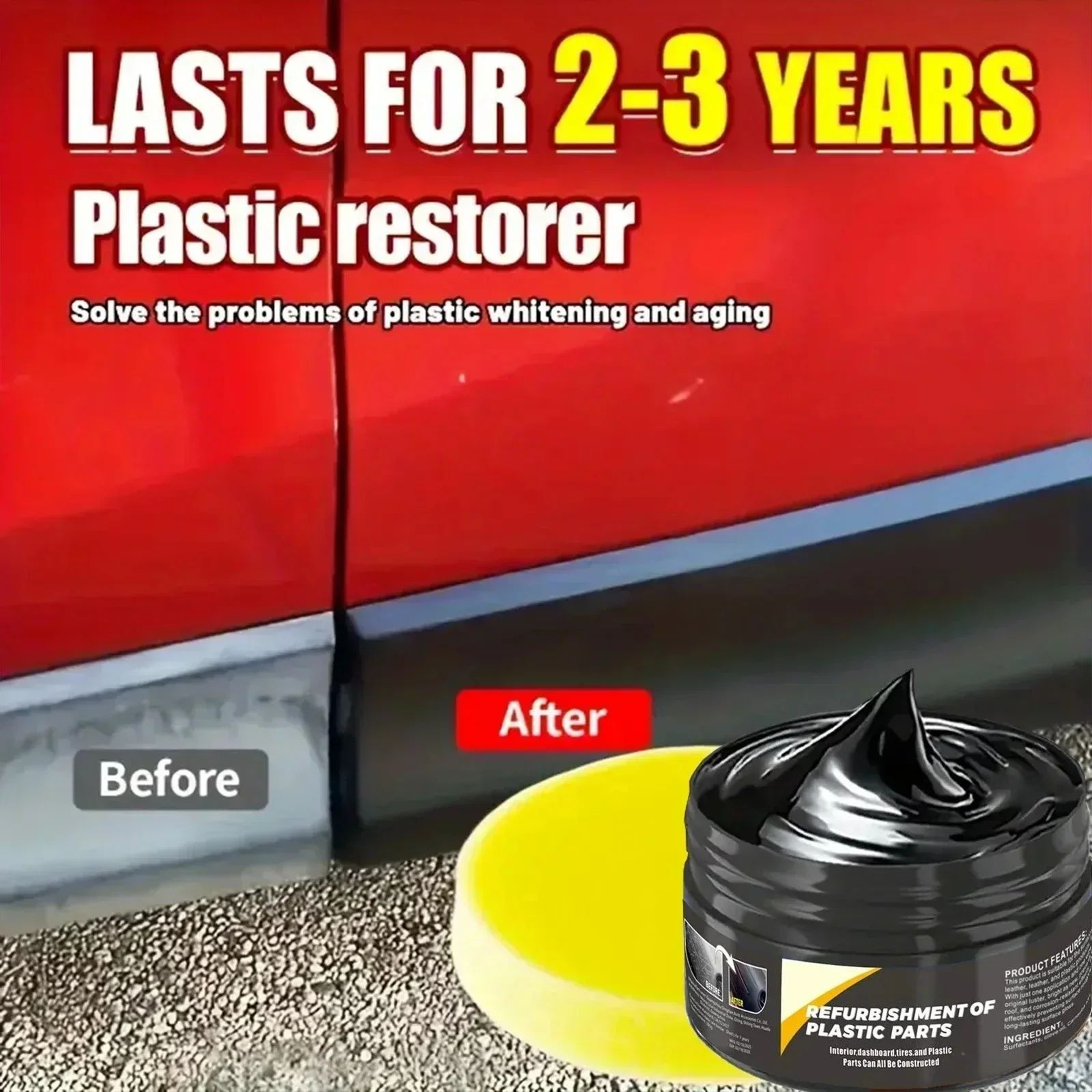 SL12 Car Interior Repair Paste  Plastic Restorer Scratch Repair  Tire Polish Wax 2