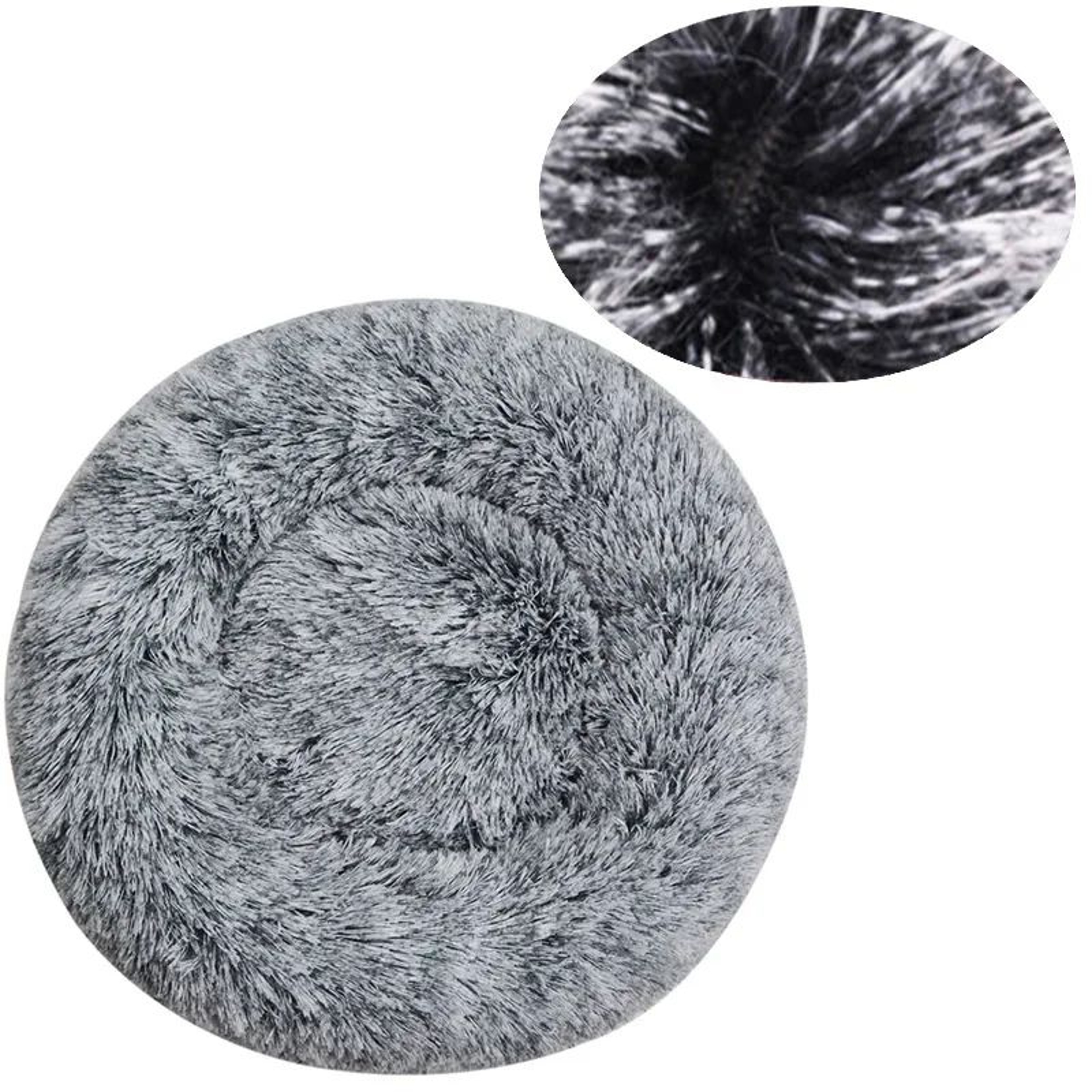 Round Plush Dog Bed  Calming Pet Bed For Large Medium  Small Dogs And Cats 12