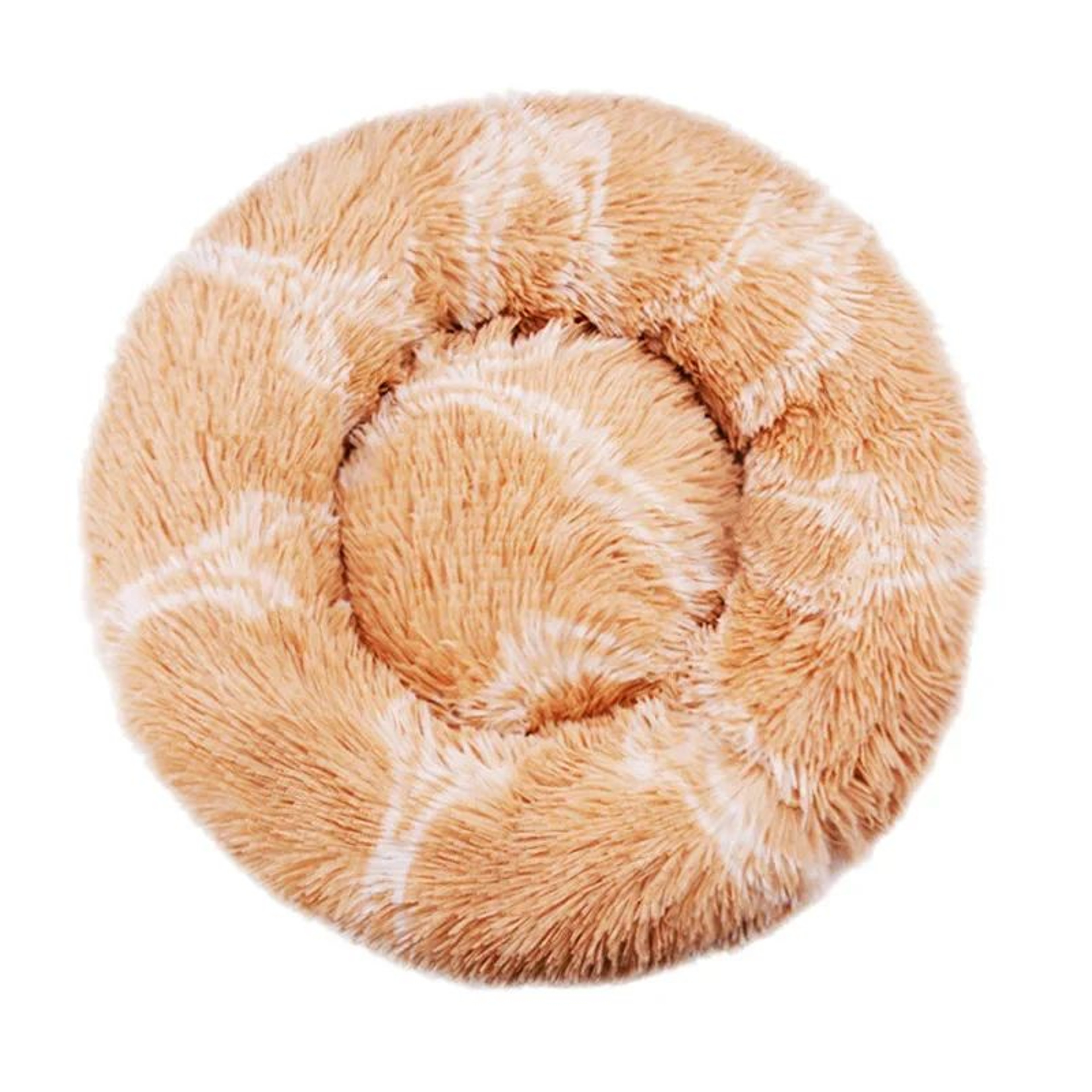 Round Plush Dog Bed  Calming Pet Bed For Large Medium  Small Dogs And Cats 17