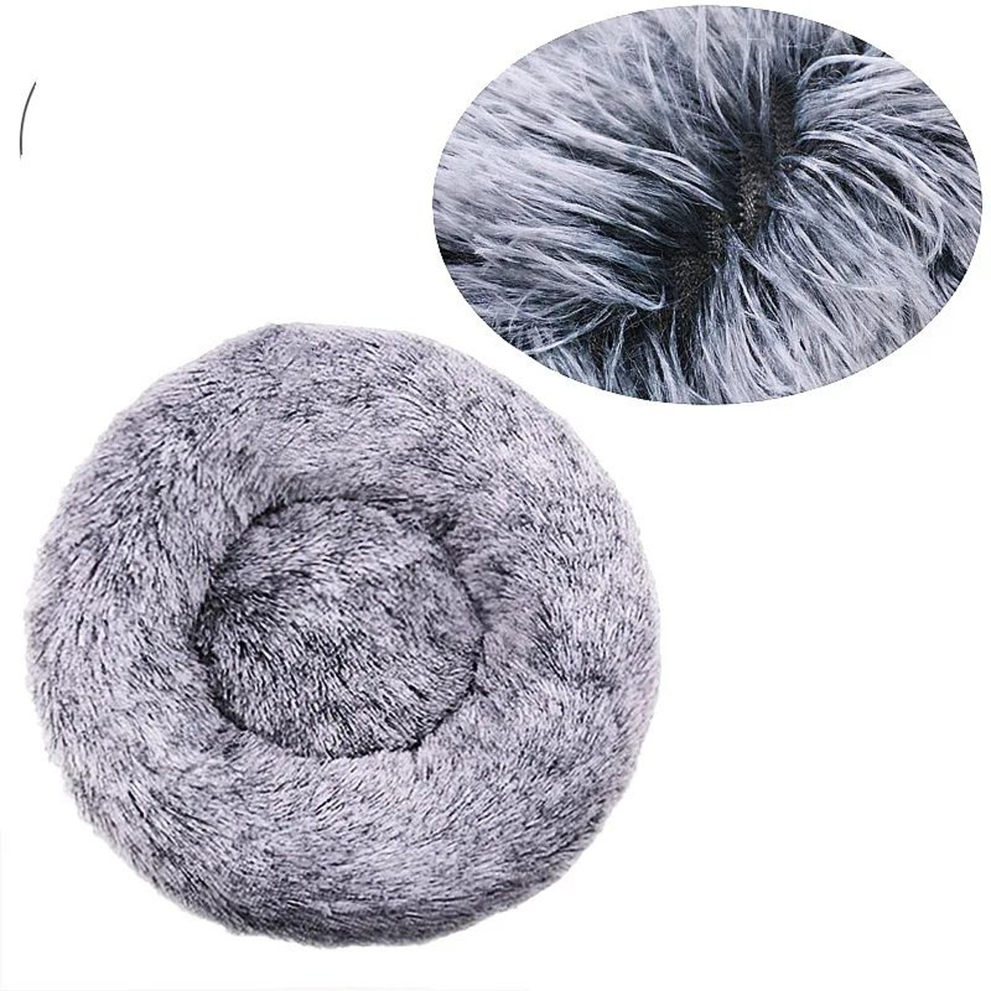 Round Plush Dog Bed  Calming Pet Bed For Large Medium  Small Dogs And Cats 20