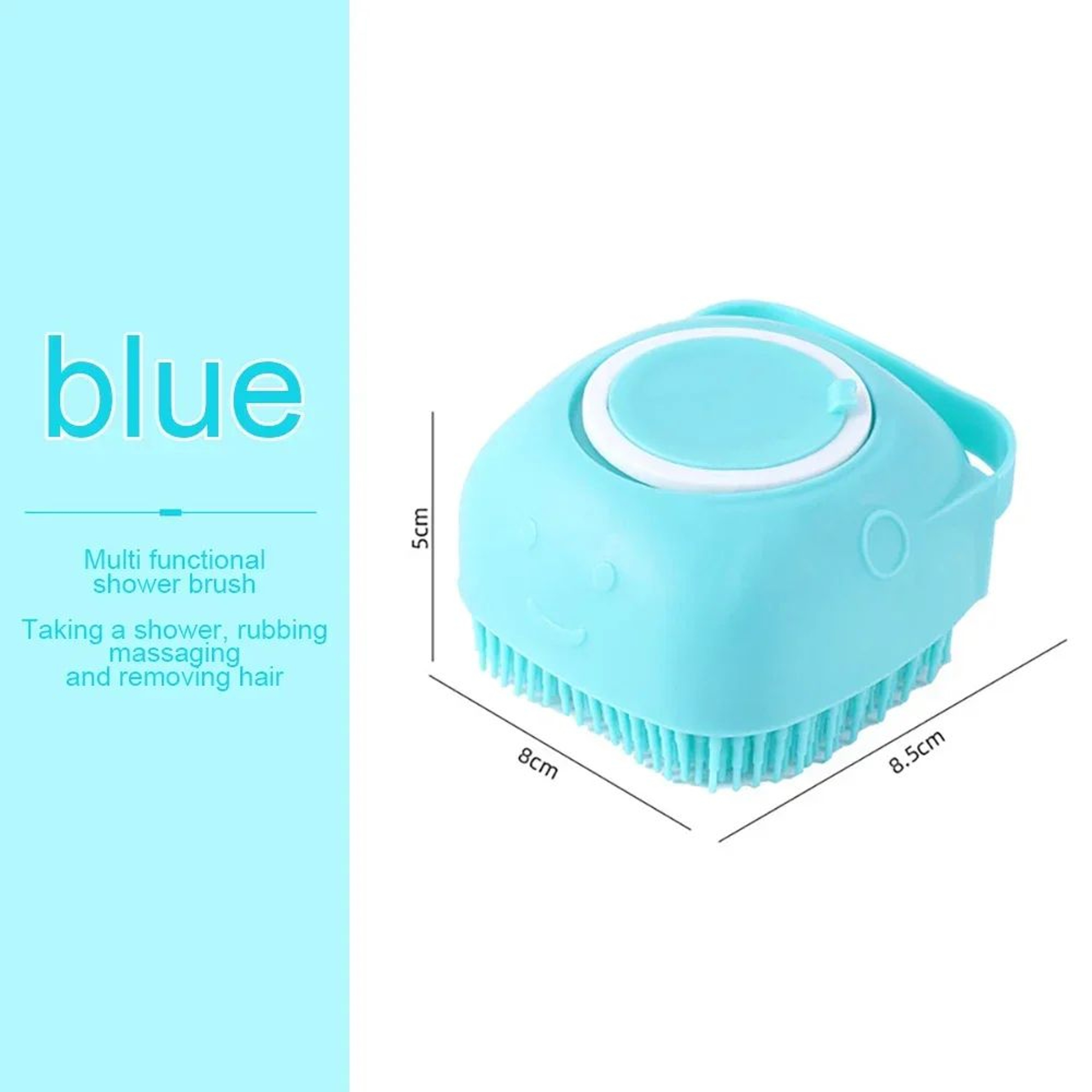 Silicone Pet Bath Brush  Soft Foaming Dog  Cat Massage Grooming Brush For Bathing 5