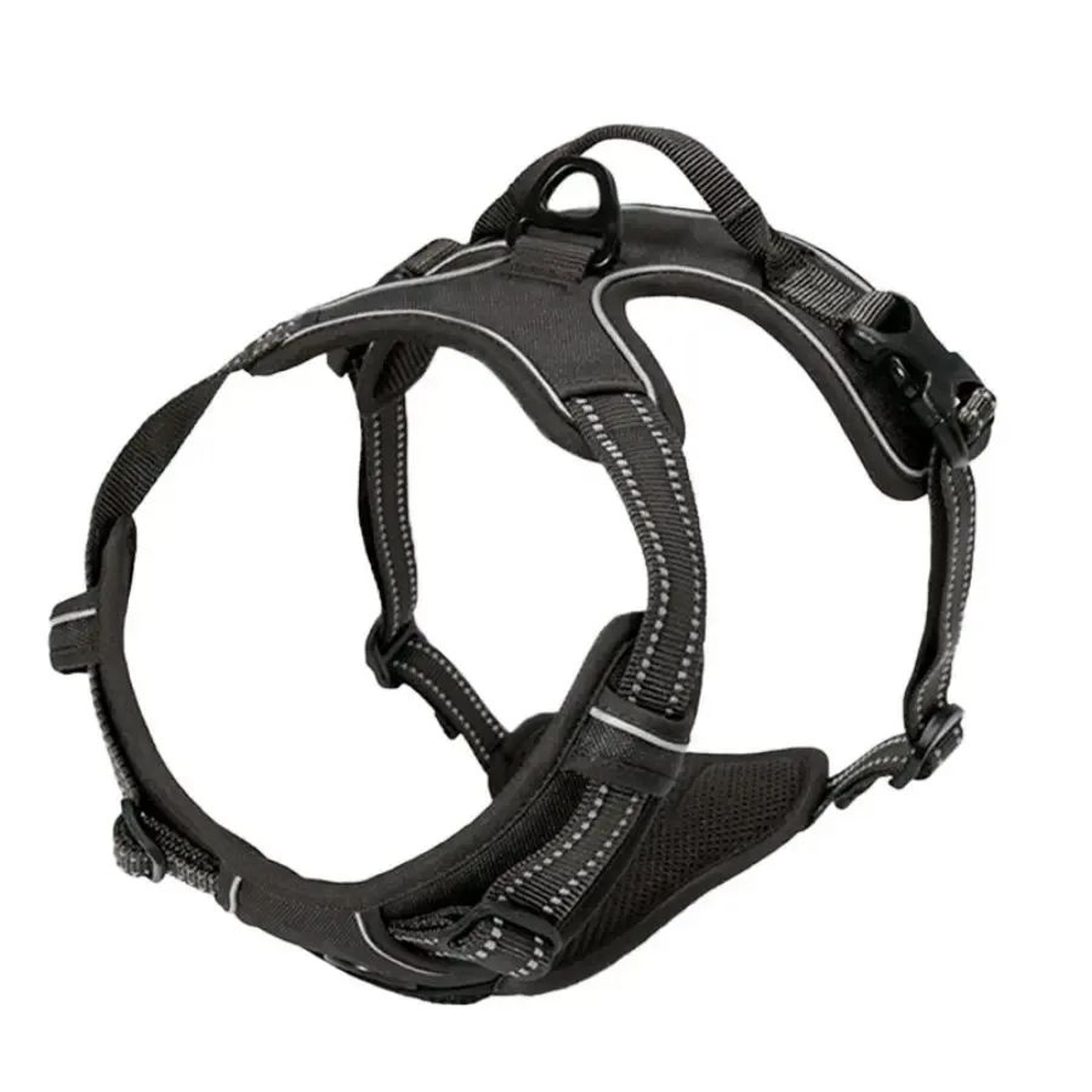 Premium Adjustable Dog Harness Vest Set With Leather Leash  Collar  NoPull Puppy Walking Gear For S 6