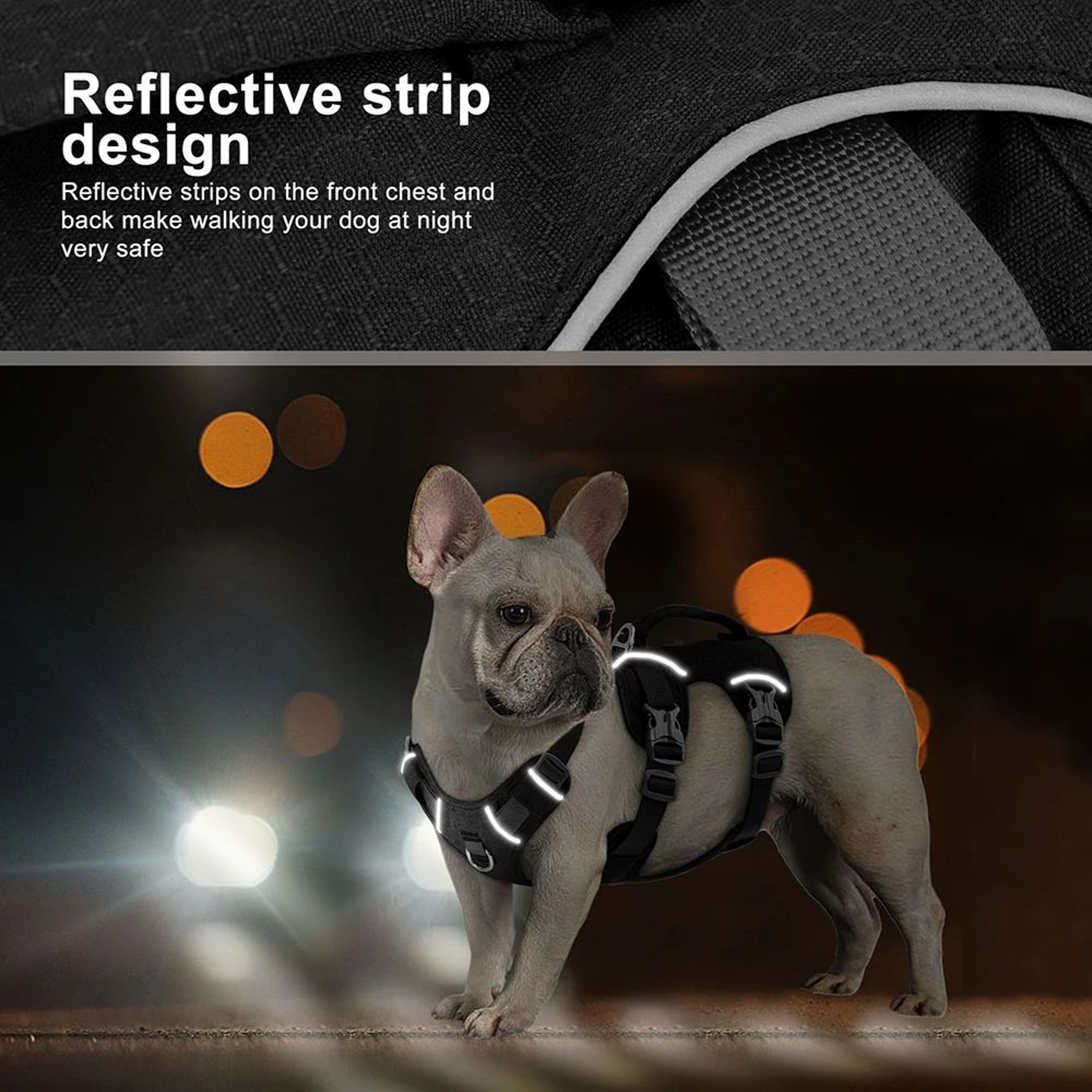 EscapeProof Reflective Dog Harness Vest With Handle  Adjustable NoPull Nylon Harness For Small Medi 2