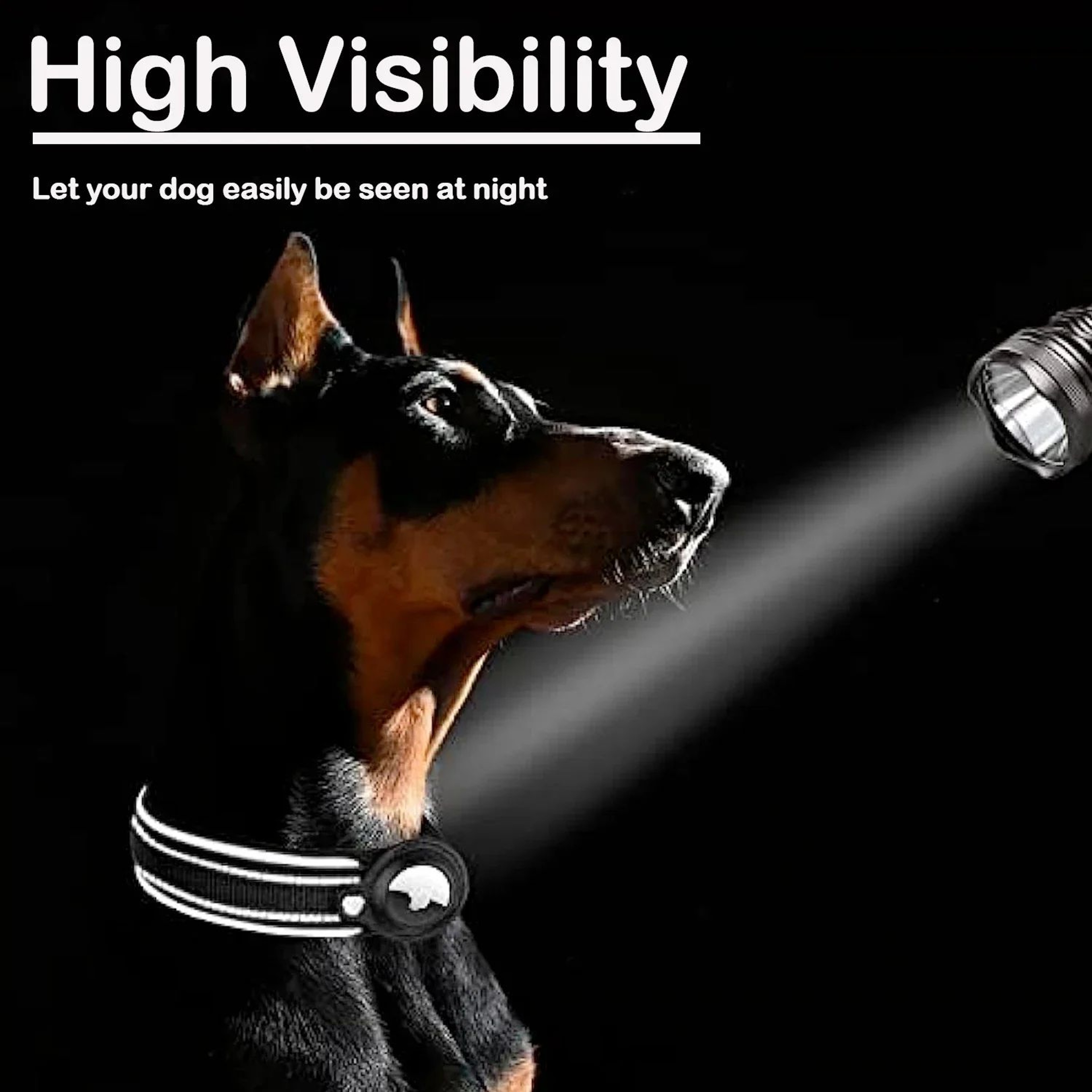 Reflective AirTag Dog Collar With BuiltIn Holder  Waterproof AntiLost GPS Tracking Collar For Dogs  5