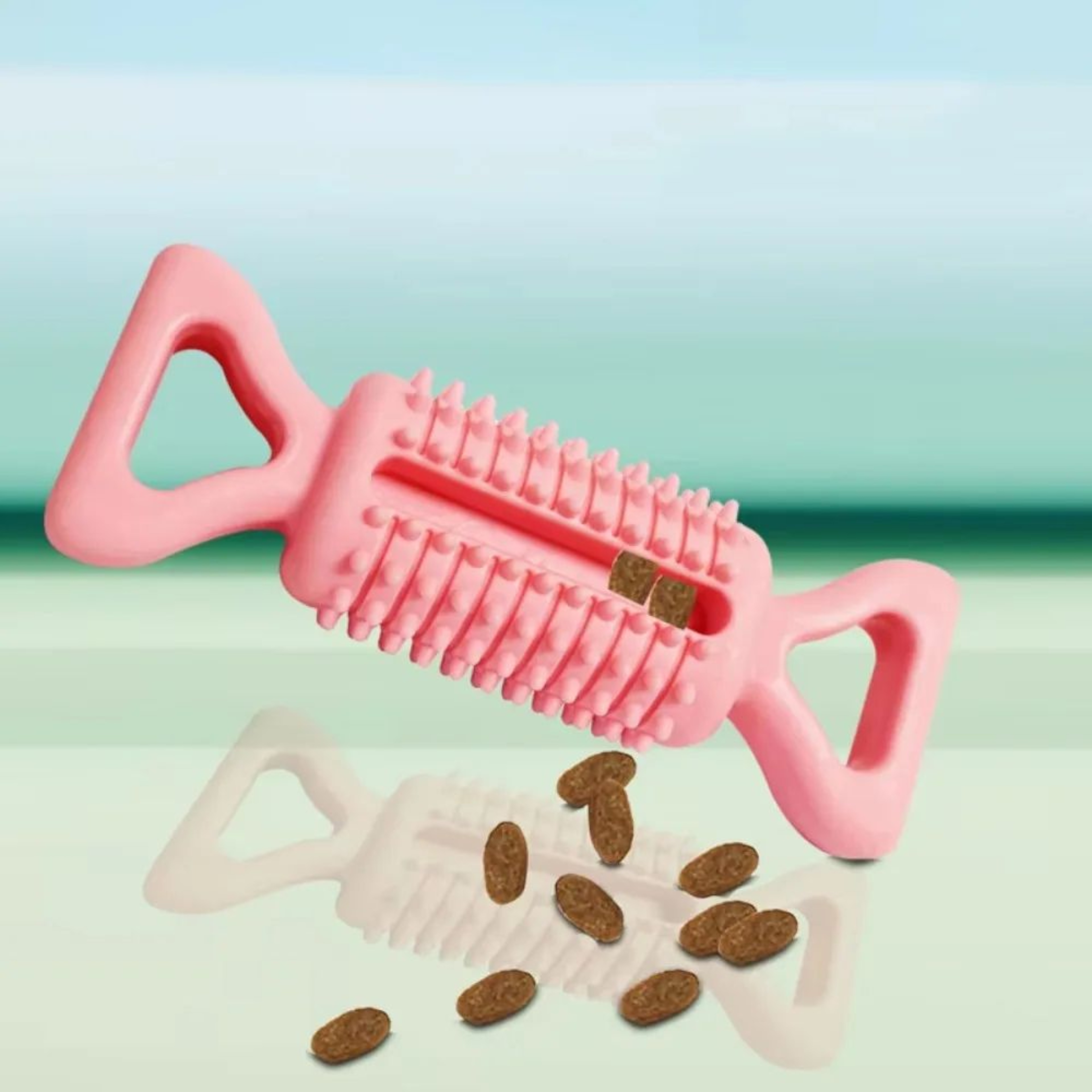 Interactive Rubber Dog Ball Toy With Bell  Teeth Cleaning Chew Toy For Puppies  Dogs 15