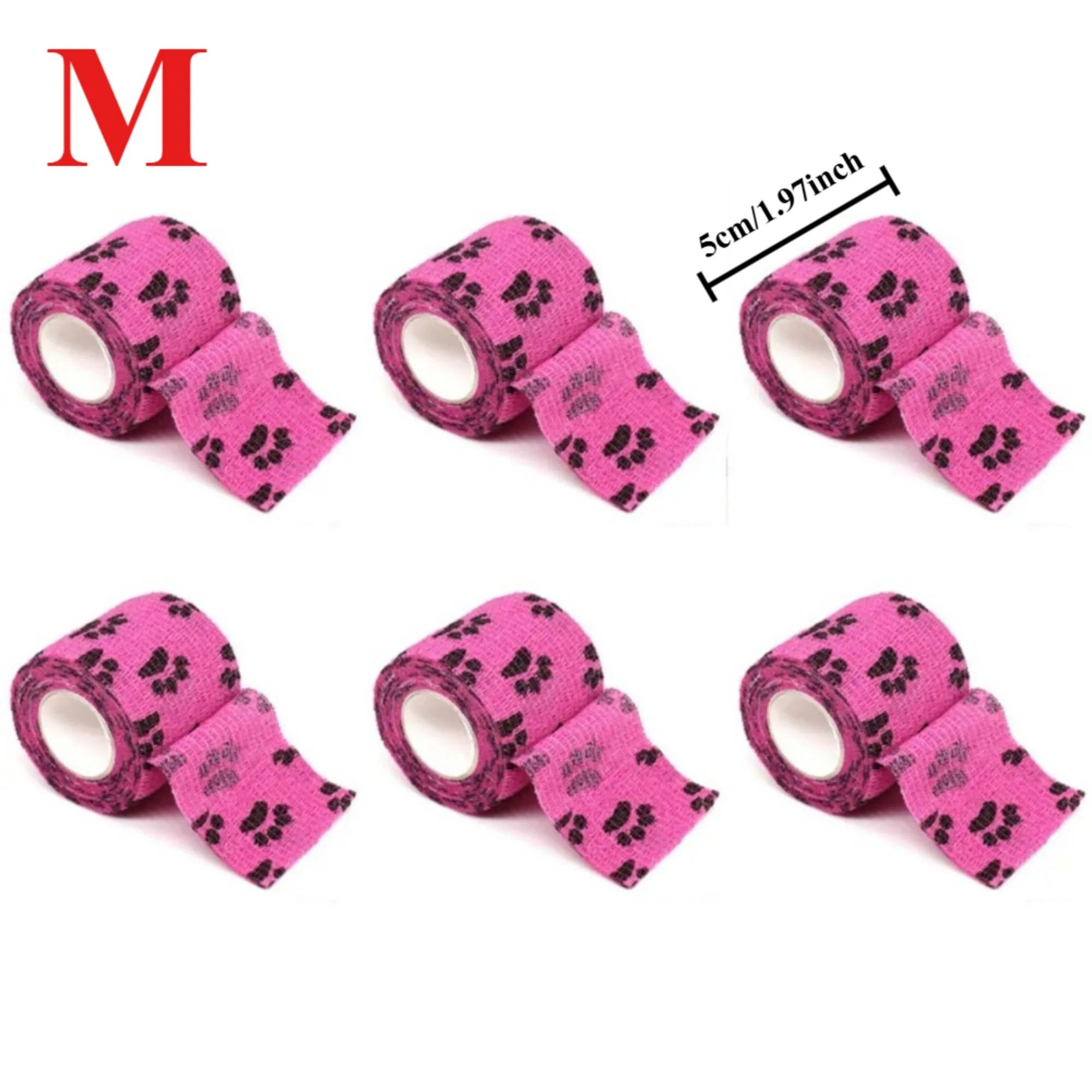 SelfAdhesive Pet Bandage Wrap For Dogs  Cats  Elastic Cohesive Vet Tape Leg  Wound Protector 12