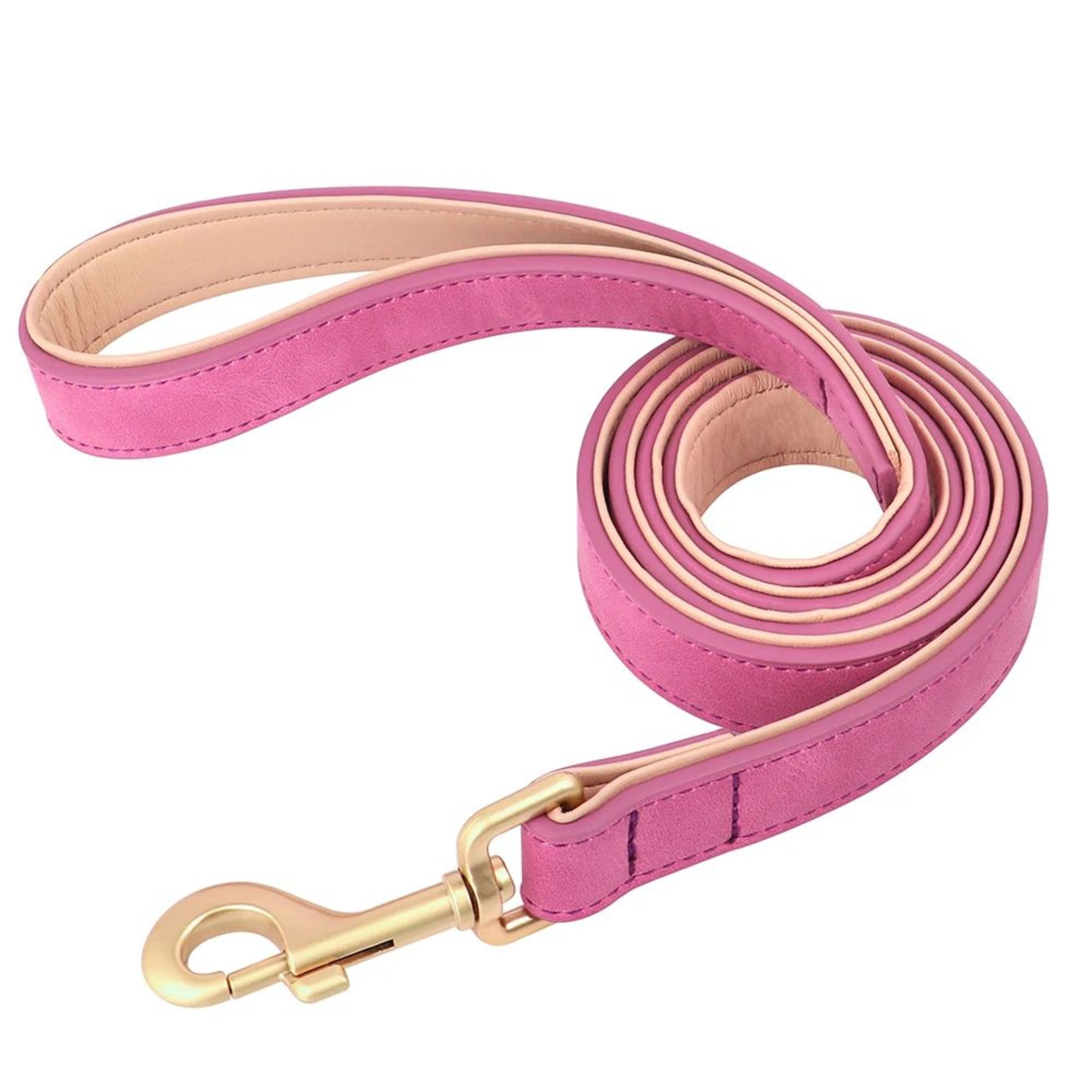 Soft Padded PU Leather Dog Collar  Leash Set  Adjustable Walking Lead For Small Medium  Large Dogs 20