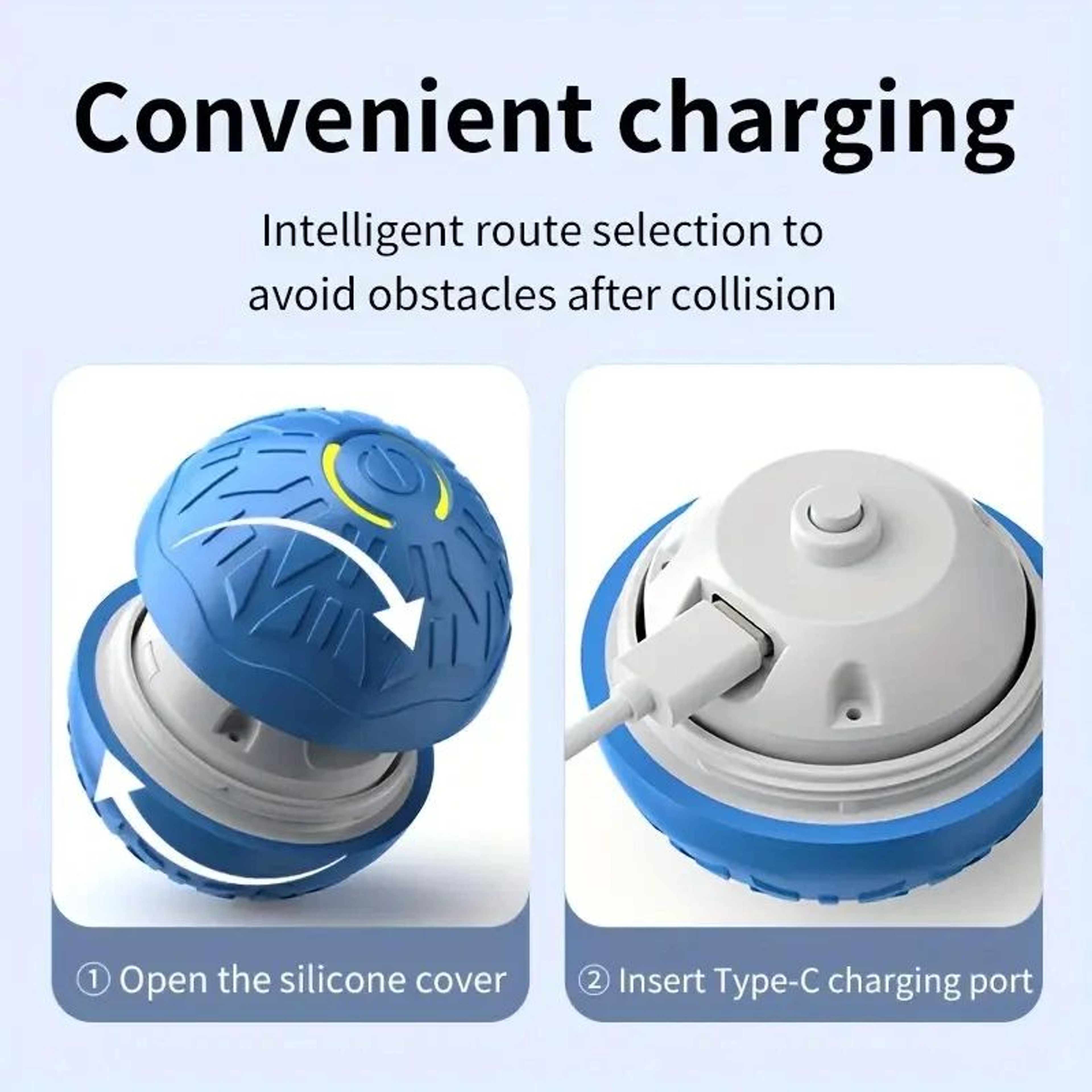 Smart Automatic Interactive Dog Ball Toy  USB Rechargeable Rolling  Bouncing Chew Toy For Puppies T 5