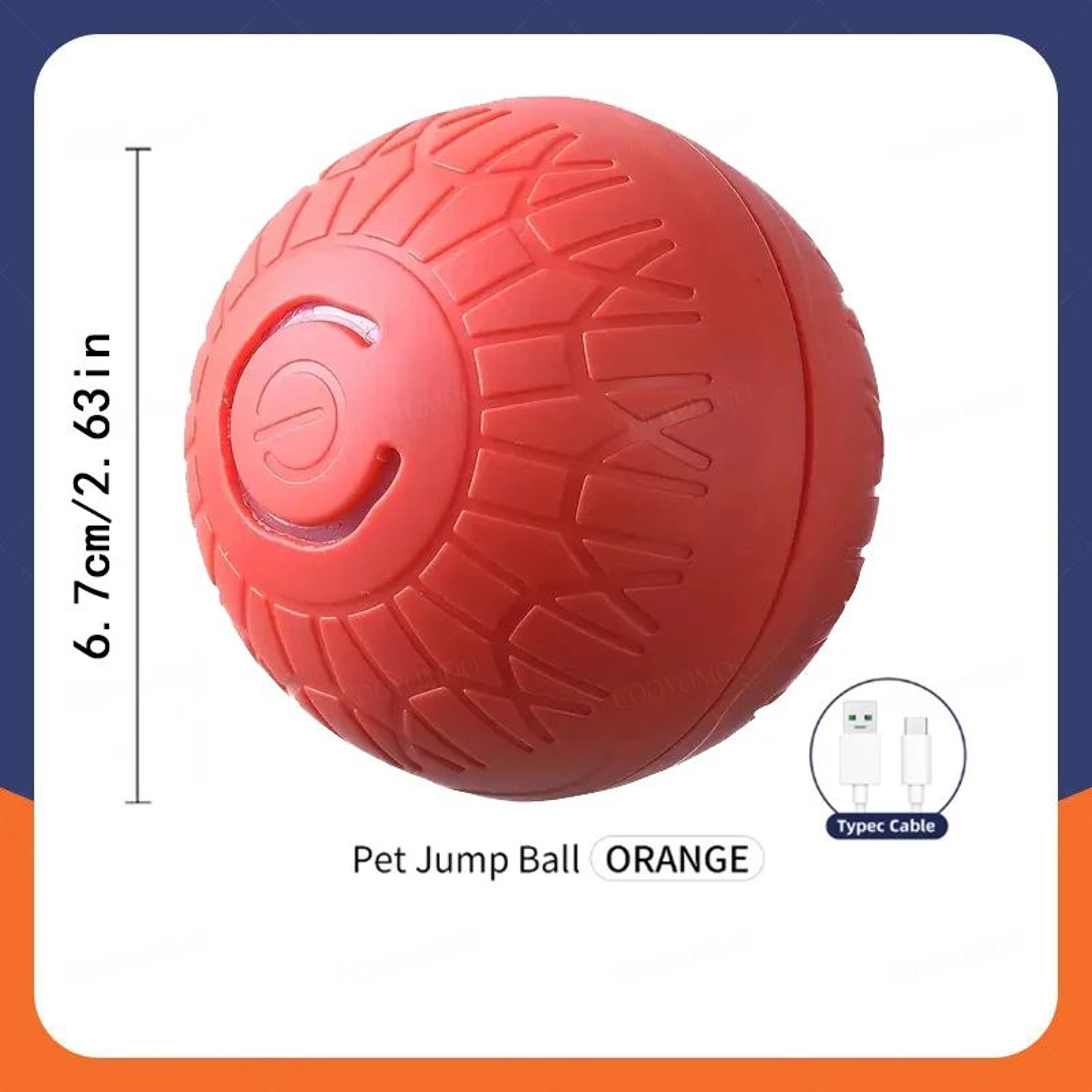 Smart Automatic Interactive Dog Ball Toy  USB Rechargeable Rolling  Bouncing Chew Toy For Puppies T 21
