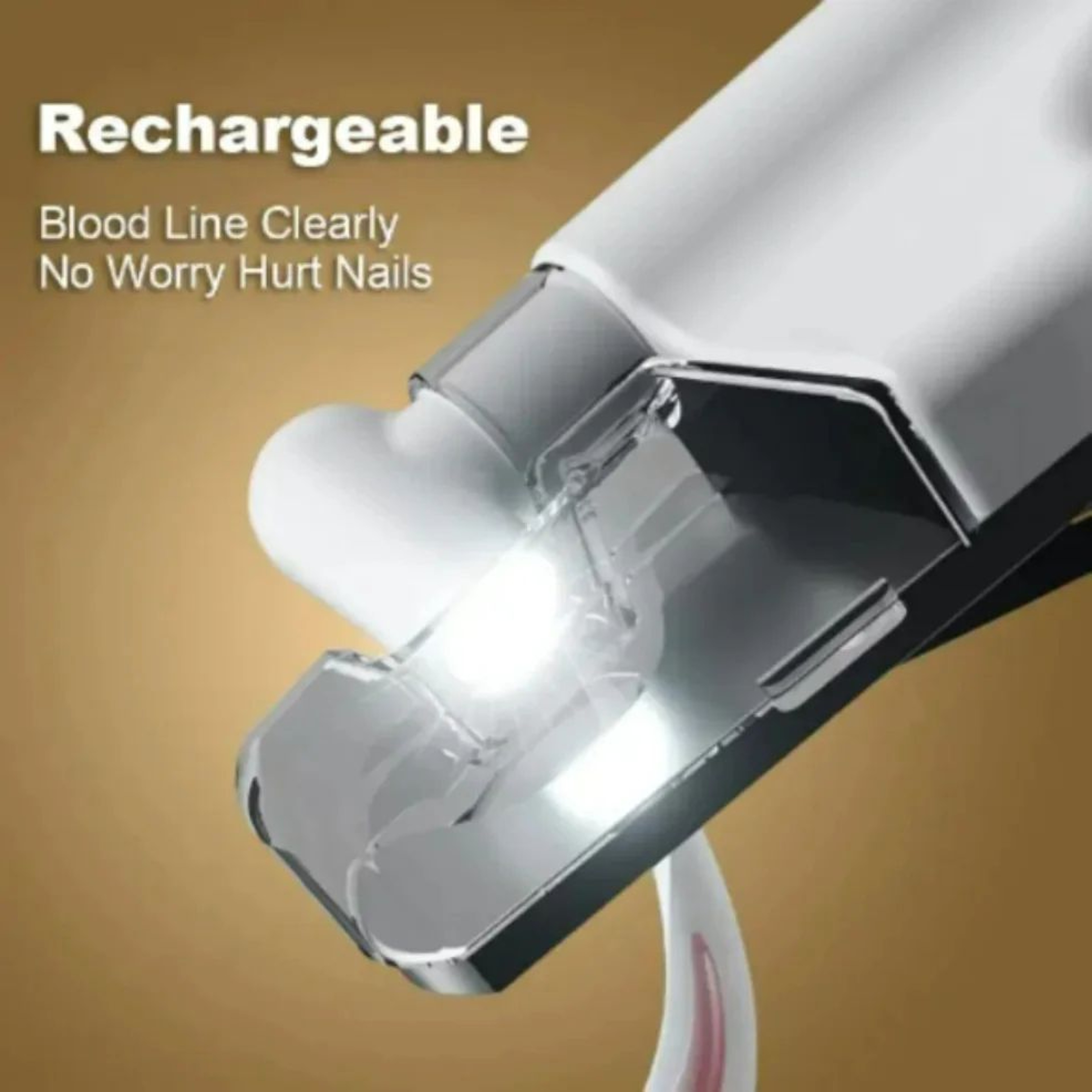 LED Pet Nail Clipper With Safety Light  USB Rechargeable Dog  Cat Nail Trimmer With Nail File  Stor 1