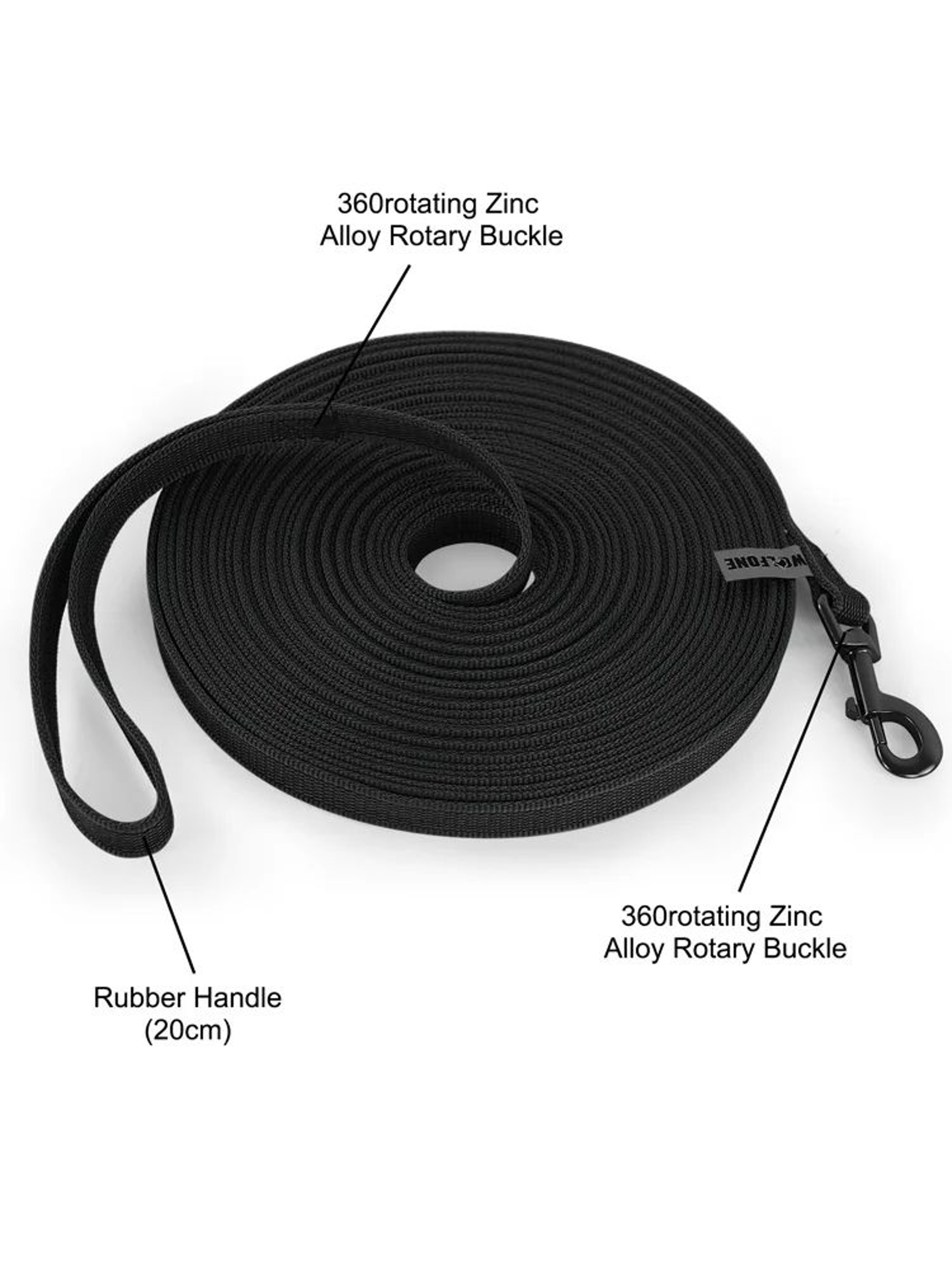 Reflective Long Dog Training Leash  Lightweight Latex Silk Recall Lead For Small Medium  Large Dogs 3