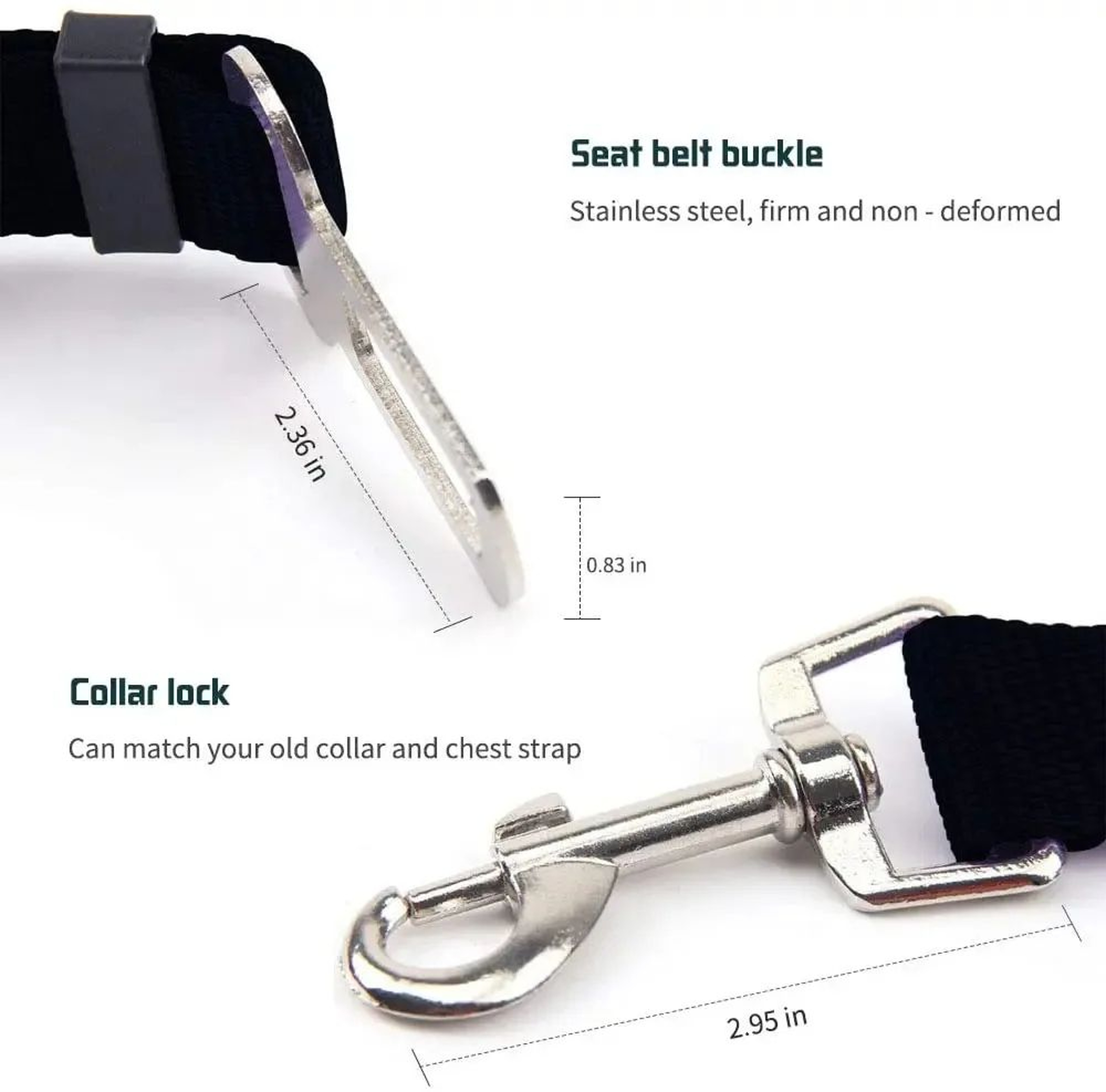 Adjustable Dog Car Seat Belt Safety Leash  Nylon Travel Harness Restraint For Secure Pet Car Rides 4