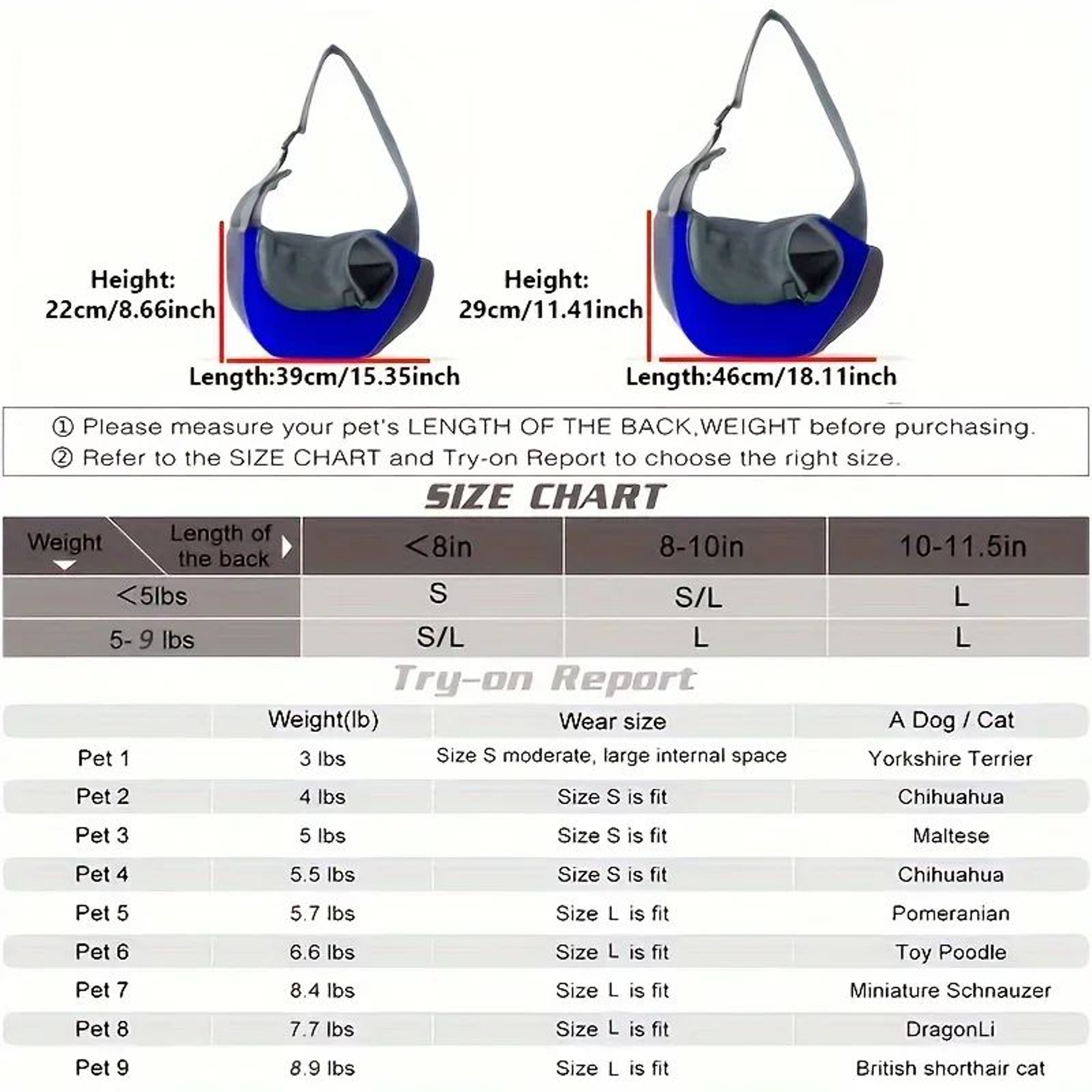 Breathable Dog Sling Carrier Backpack  HandsFree Crossbody Travel Bag For Dogs  Cats Up To 44 Lbs 4