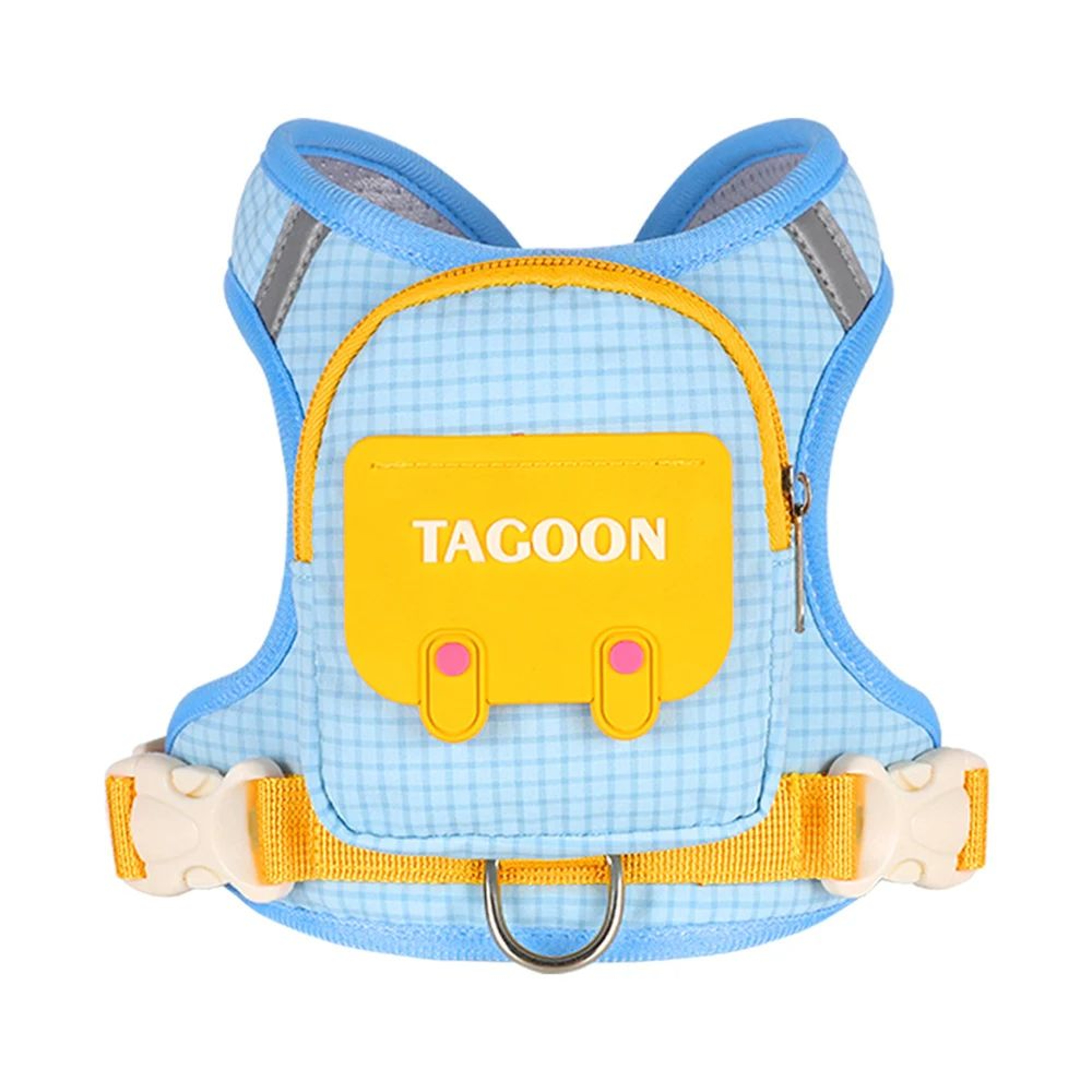 Reflective NoPull Dog  Cat Harness With Backpack And Leash Set  Adjustable Breathable Pet Walking V 7