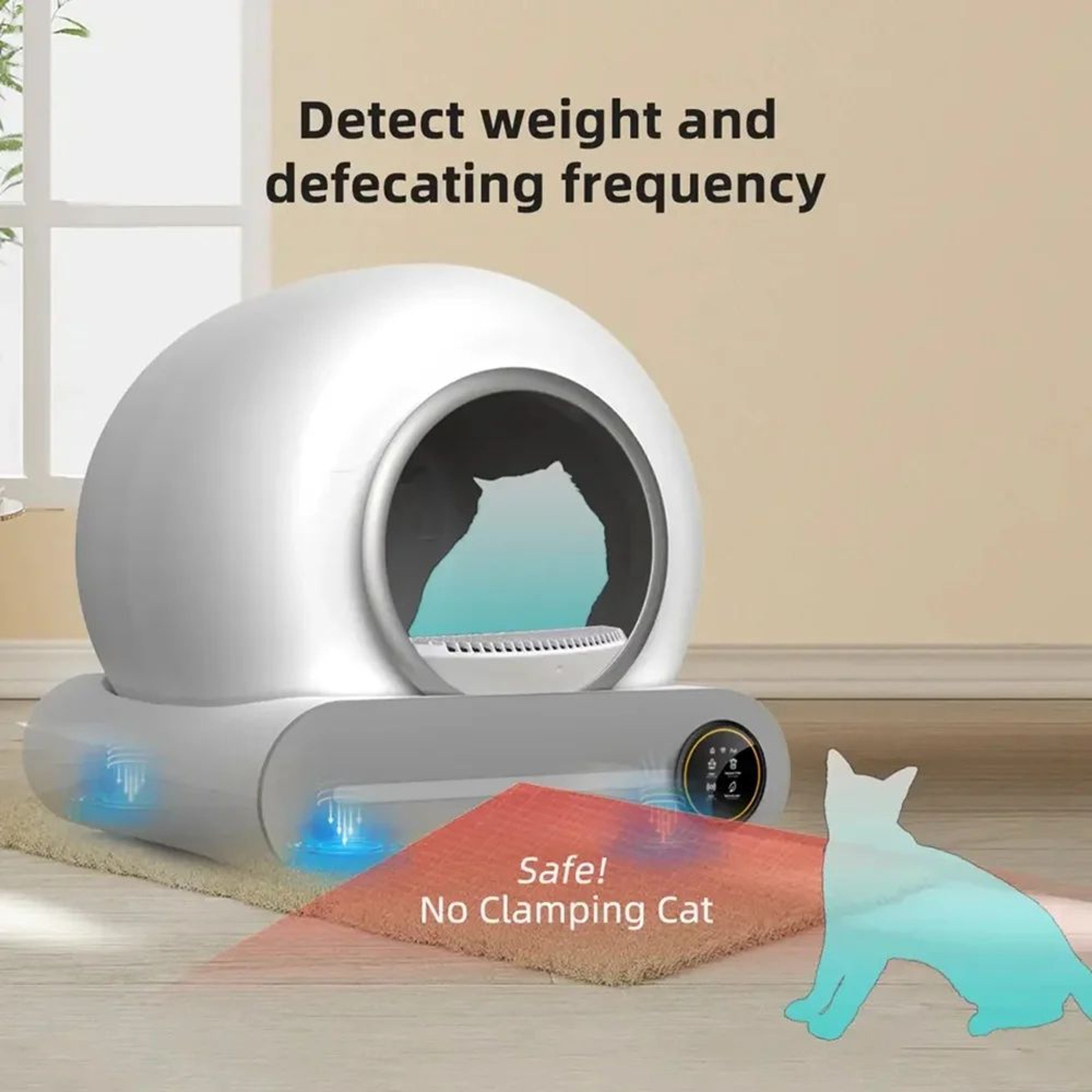 Tonepie 65L Smart SelfCleaning Cat Litter Box  Fully Enclosed Automatic Pet Toilet With App Control