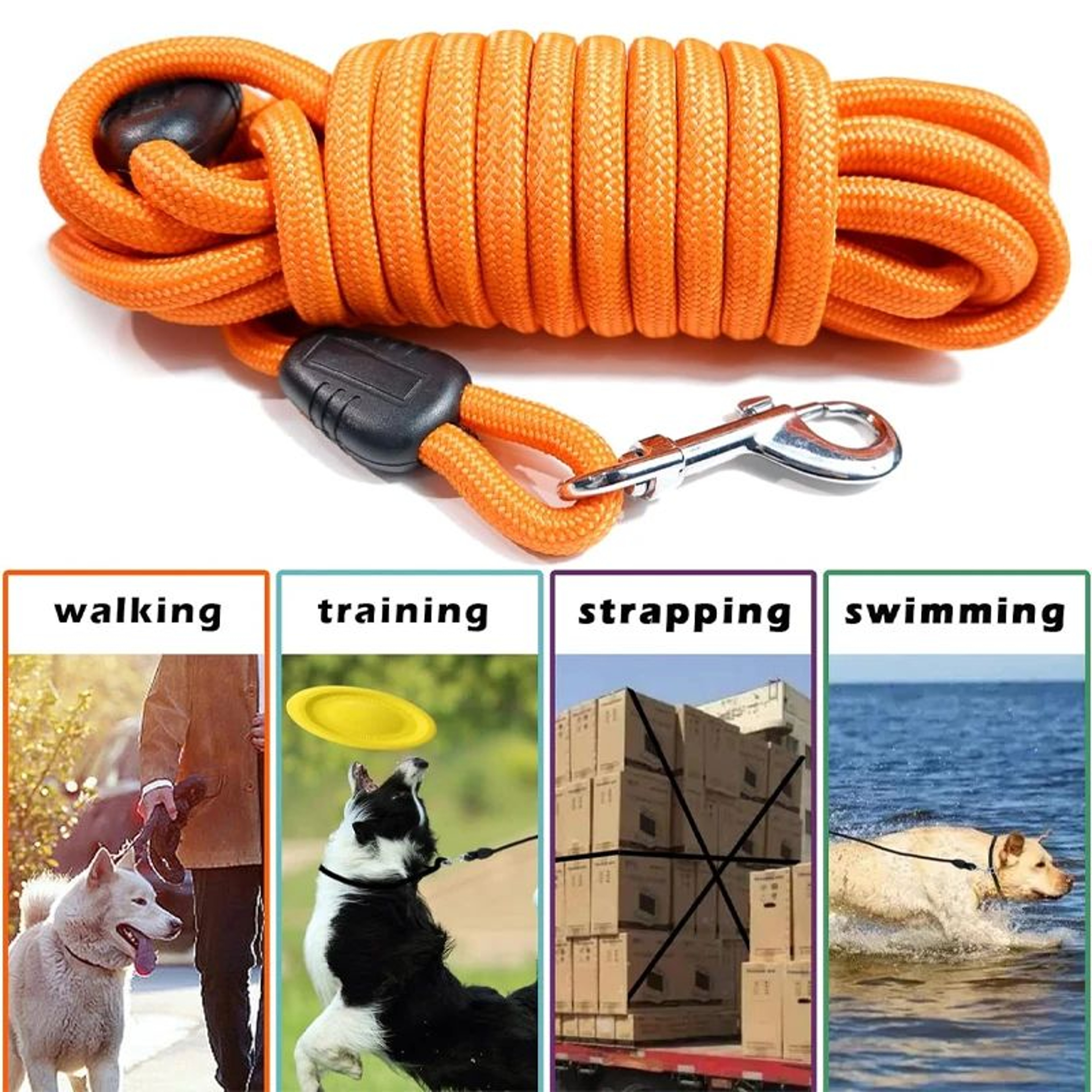 Heavy Duty Long Training Dog Leash  164ft 328ft  492ft Nylon Recall Lead For Medium  Large Dogs 5