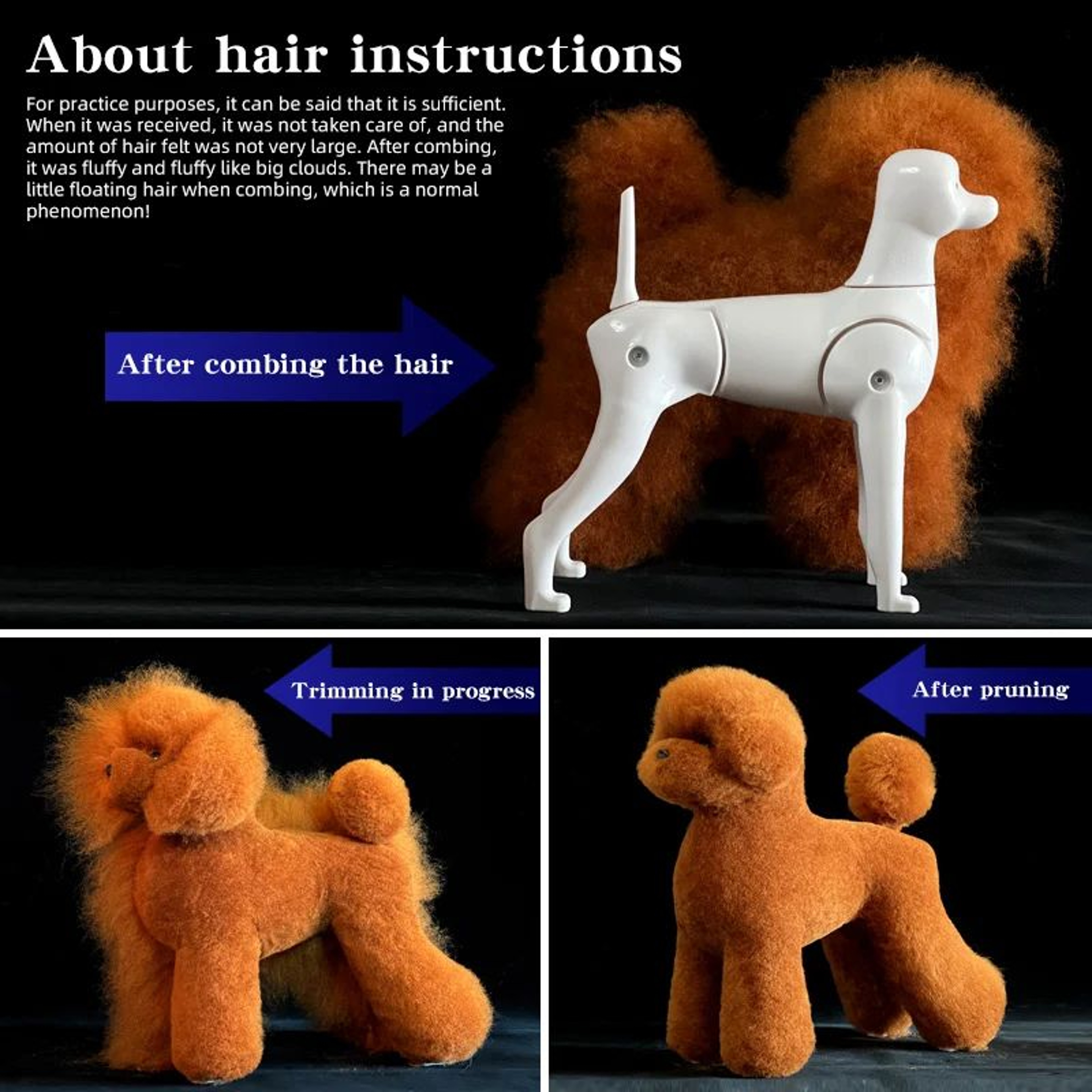 Professional Teddy Dog Grooming Practice Model  Full Body Plush Training Dog With Removable Head  S 1