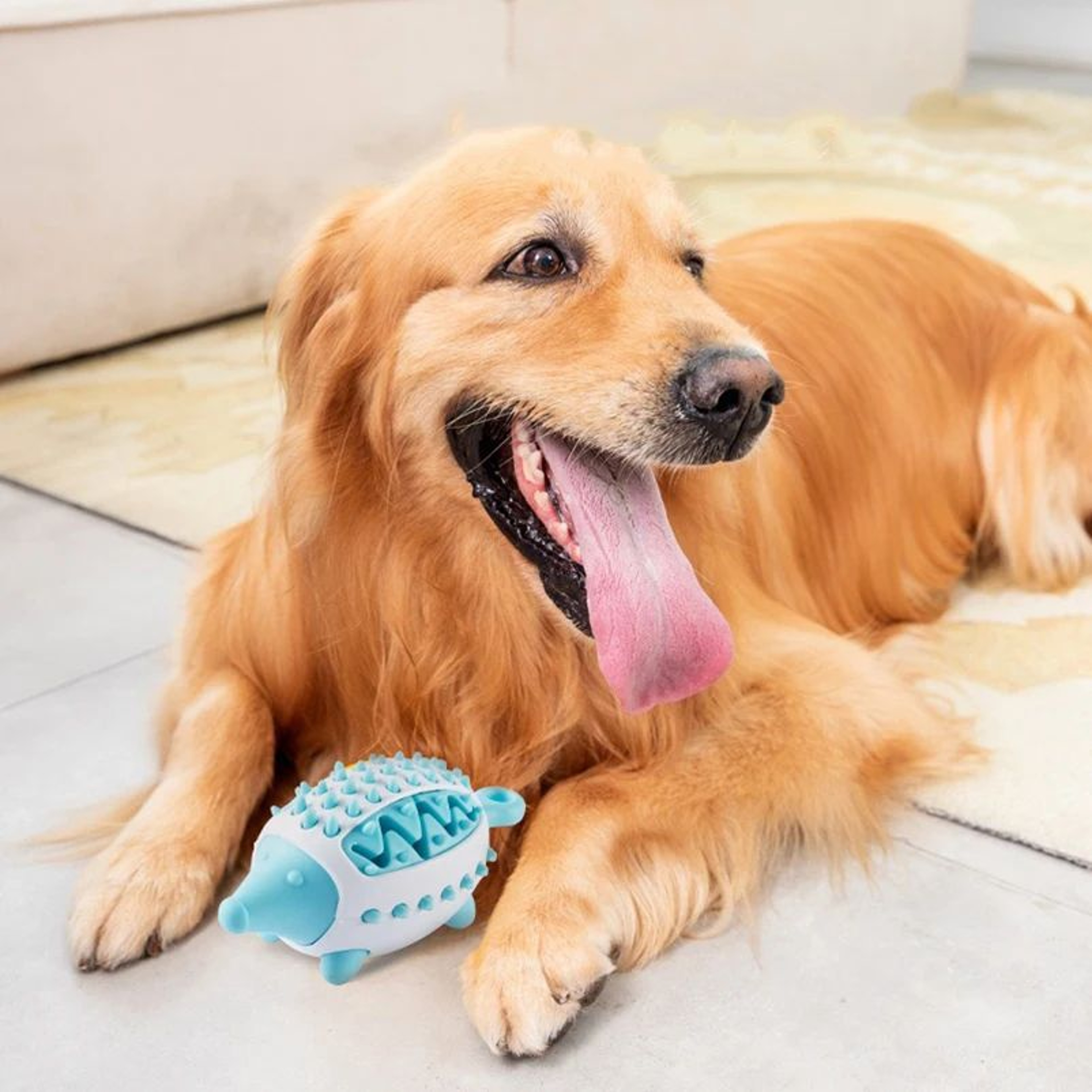 Hedgehog Treat Dispensing Dog Toy  Interactive Slow Feed Chew Ball For Teeth Cleaning Training  Cho 1