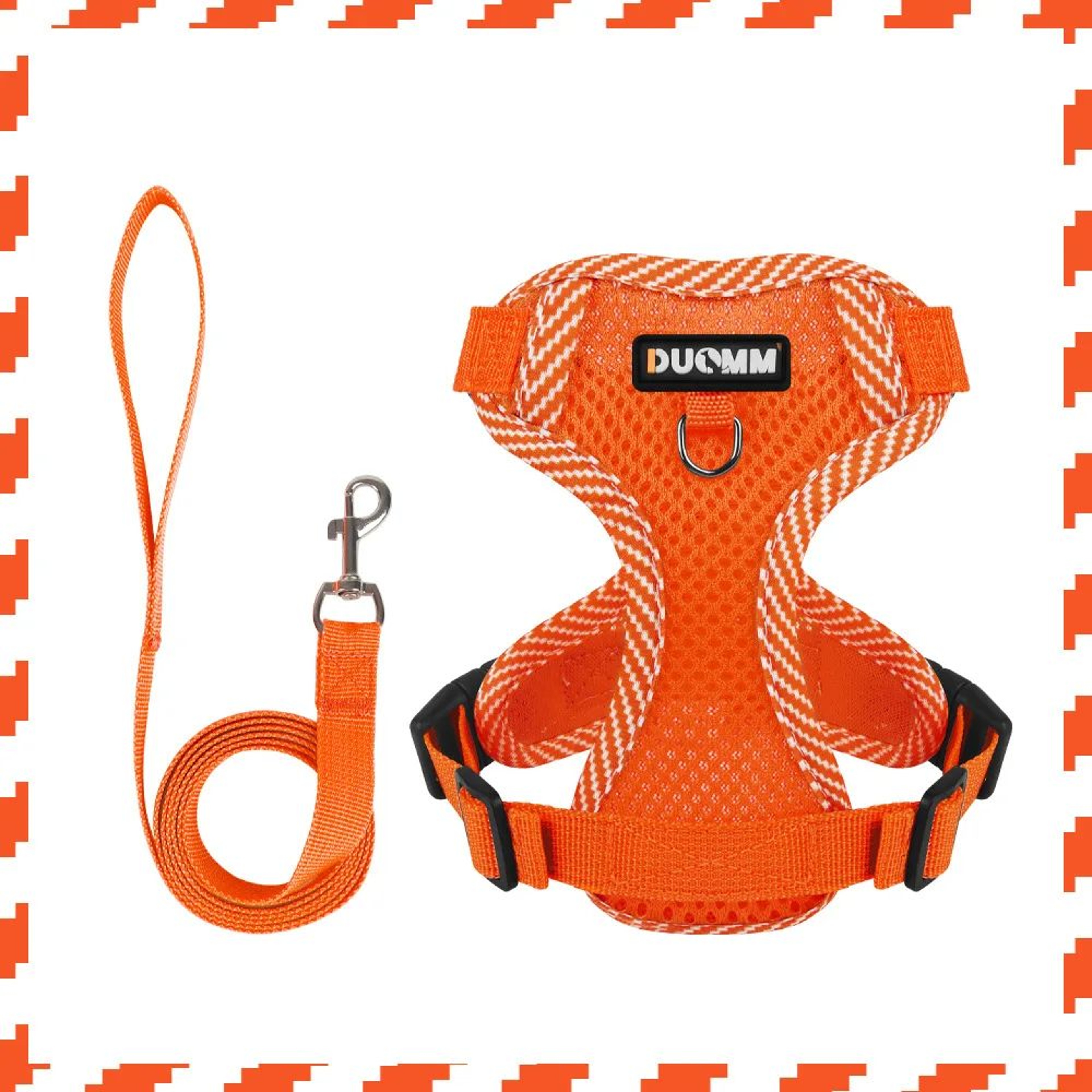 Reflective Breathable Dog Harness With Leash  Adjustable NoPull Pet Vest For Small  Medium Dogs And