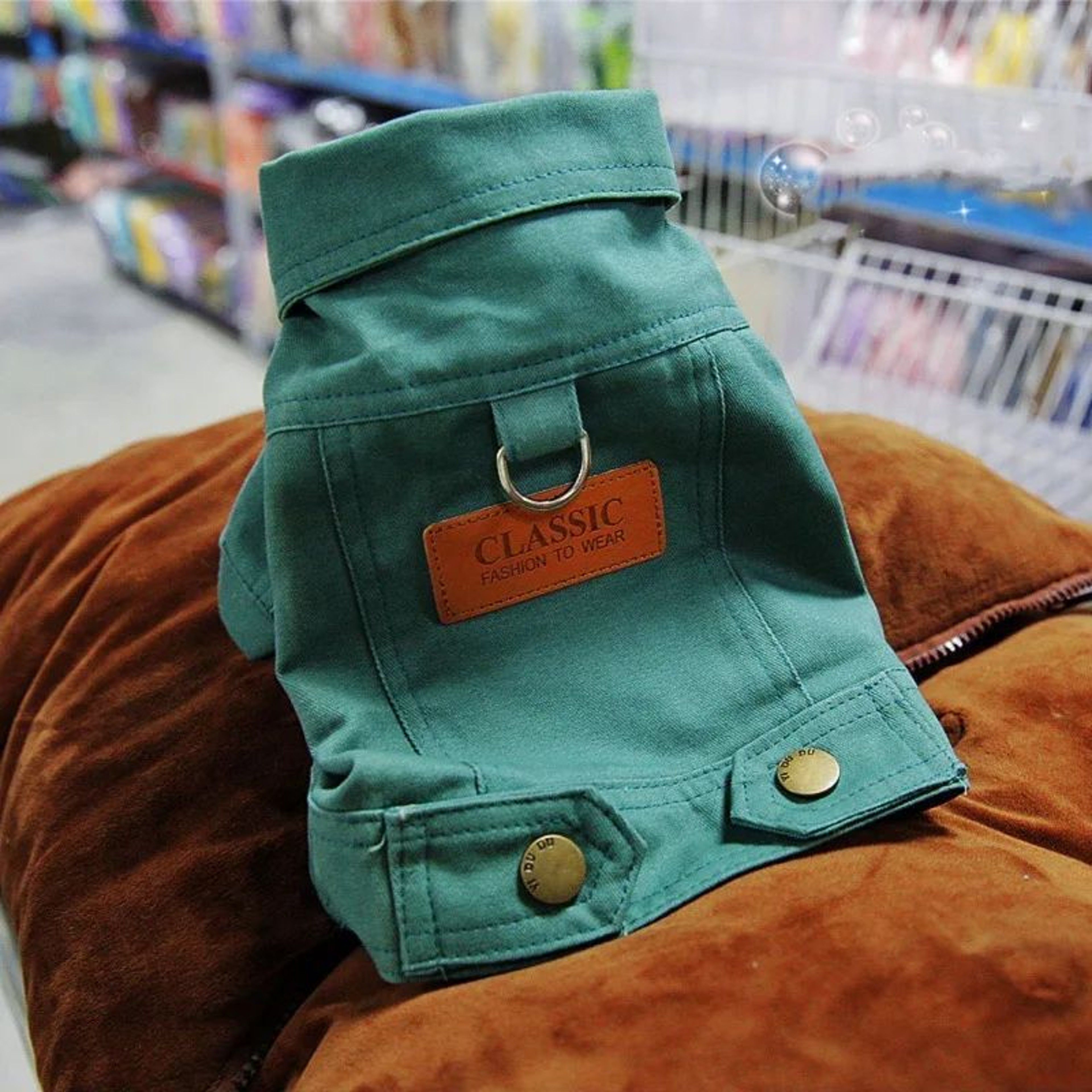 Denim Dog Jacket Harness Vest With DRing  Stylish Spring Puppy Outfit For Small  Medium Dogs 7