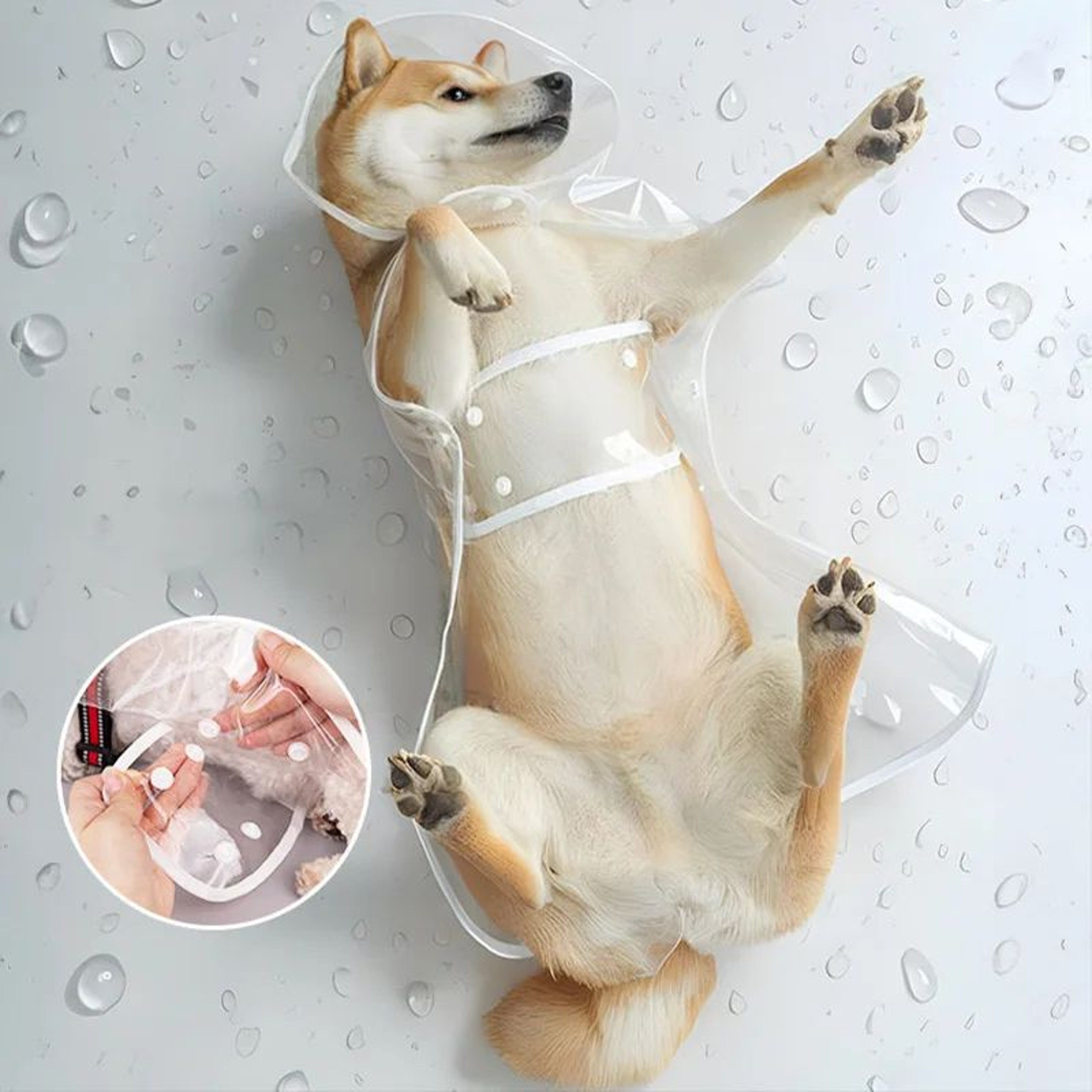 Transparent Waterproof Dog Raincoat  Windproof Pet Rain Jacket For Small Medium  Large Dogs 4