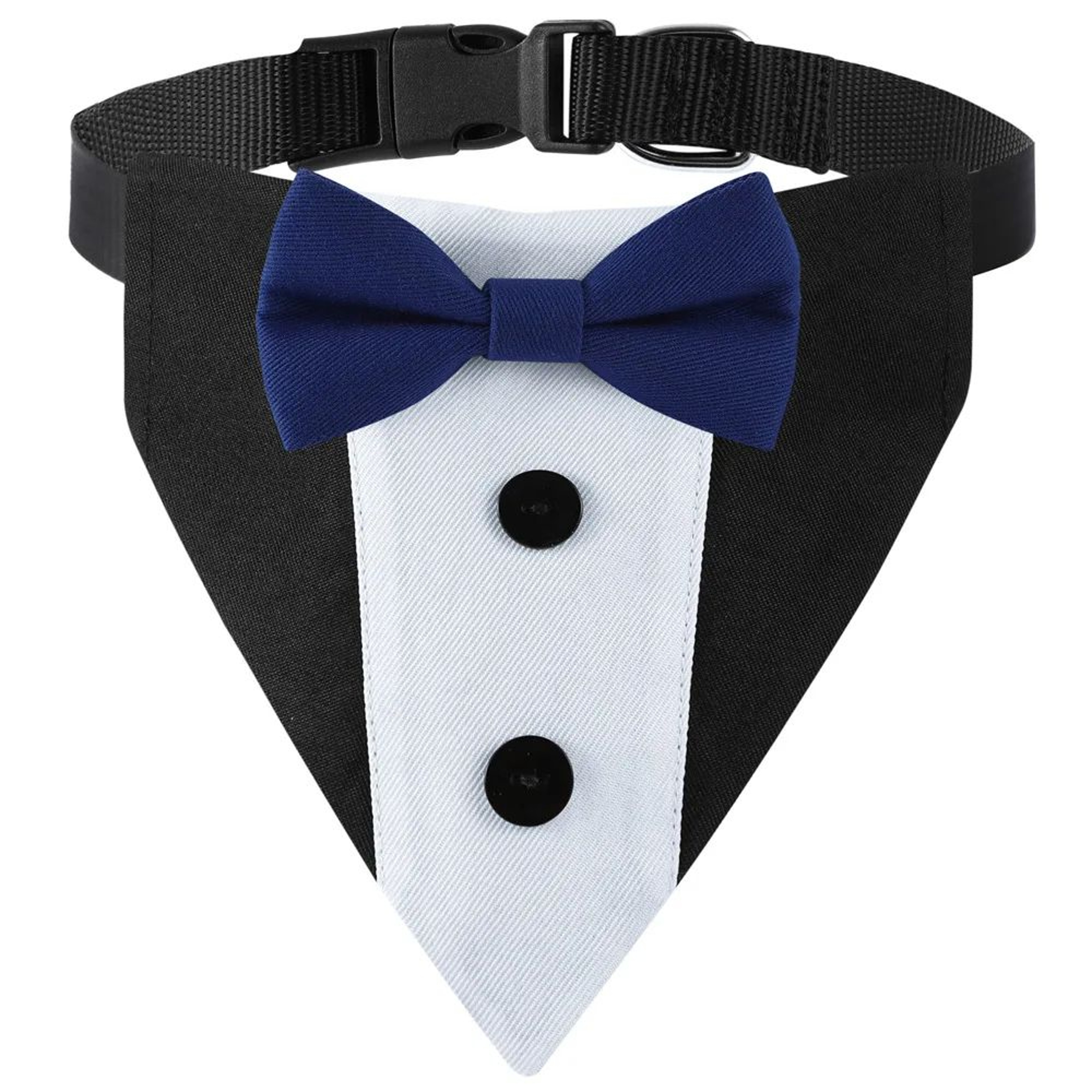 Pet Wedding Tuxedo Collar With Bow Tie Bandana  Adjustable Formal Dog  Cat Wedding Collar For Parti 7