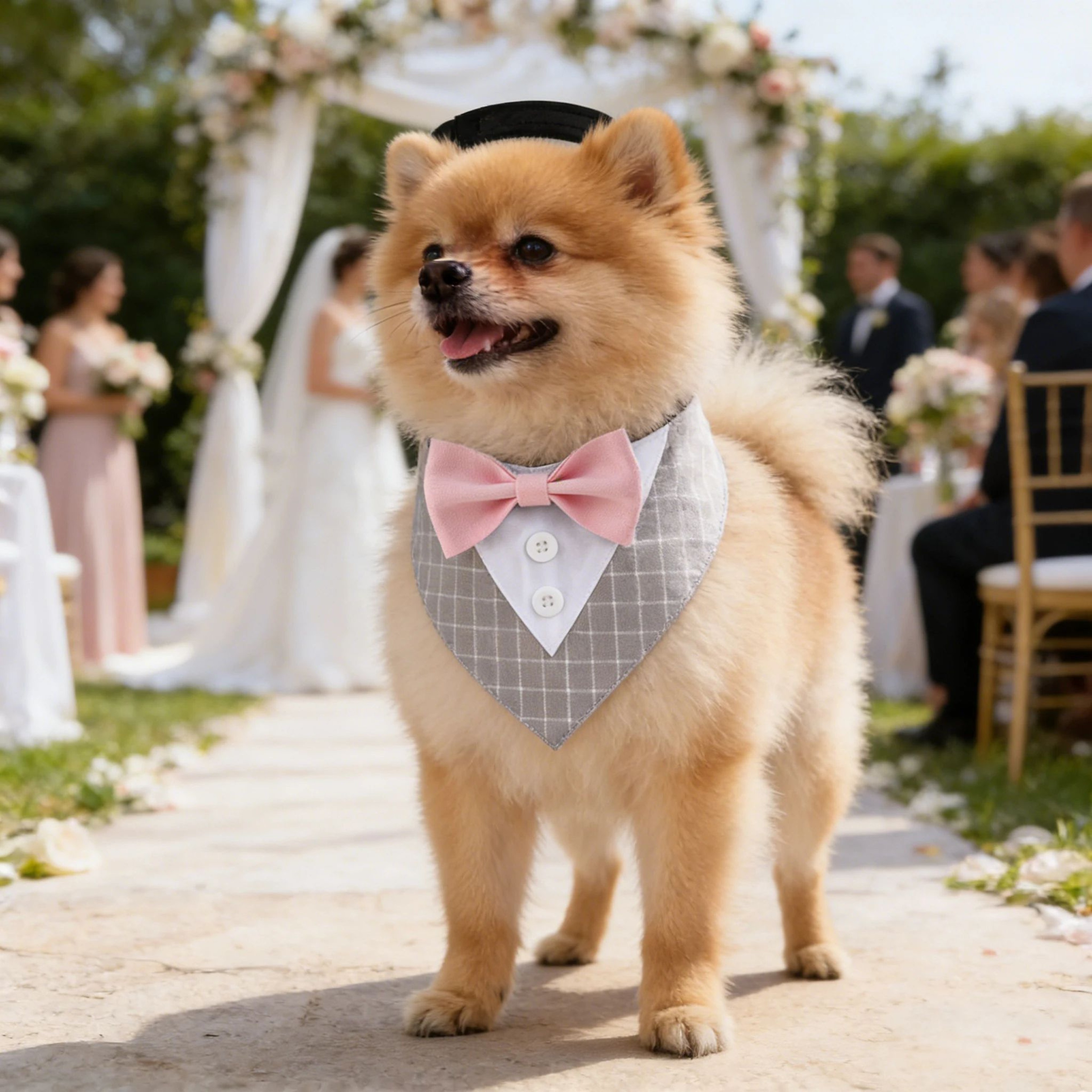 Pet Wedding Tuxedo Bandana  Adjustable Dog Bib Scarf For Weddings Birthdays  Special Occasions 5
