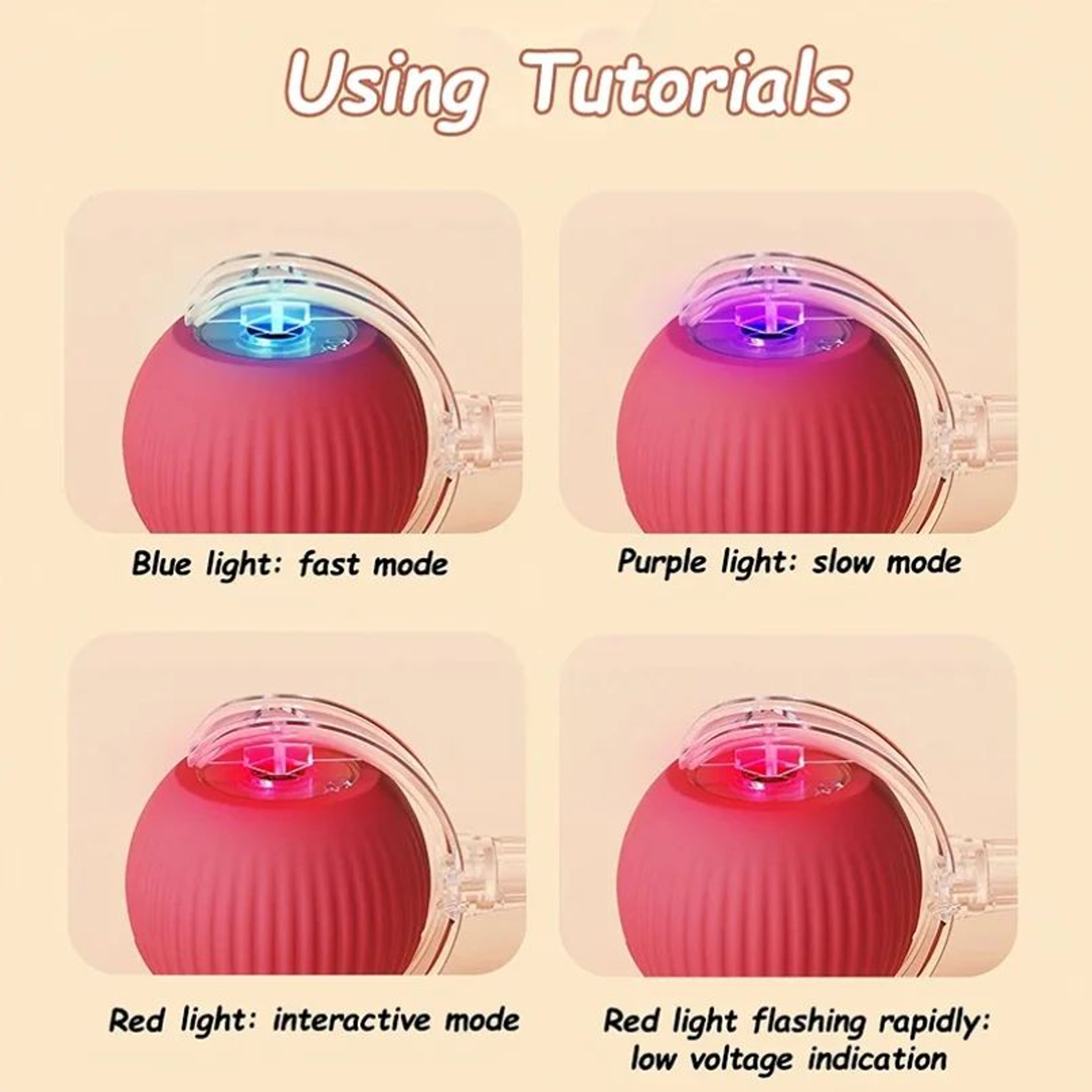 Rechargeable Smart Interactive Rolling Ball With Faux Tail  Automatic Cat  Dog Chase Toy 5