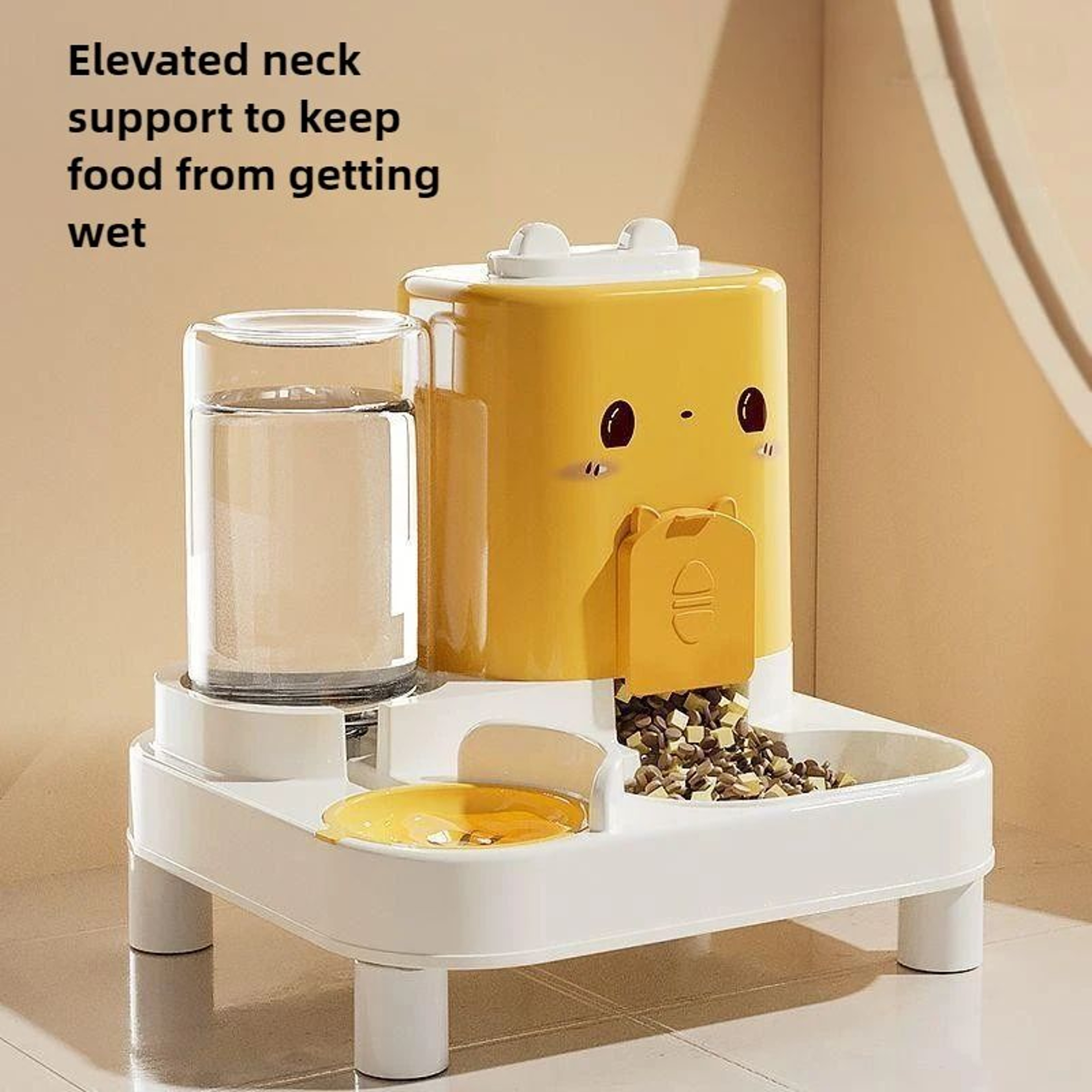 Large Capacity Automatic Gravity Pet Feeder  Water Dispenser Set  SpillProof Food And Water Station 4