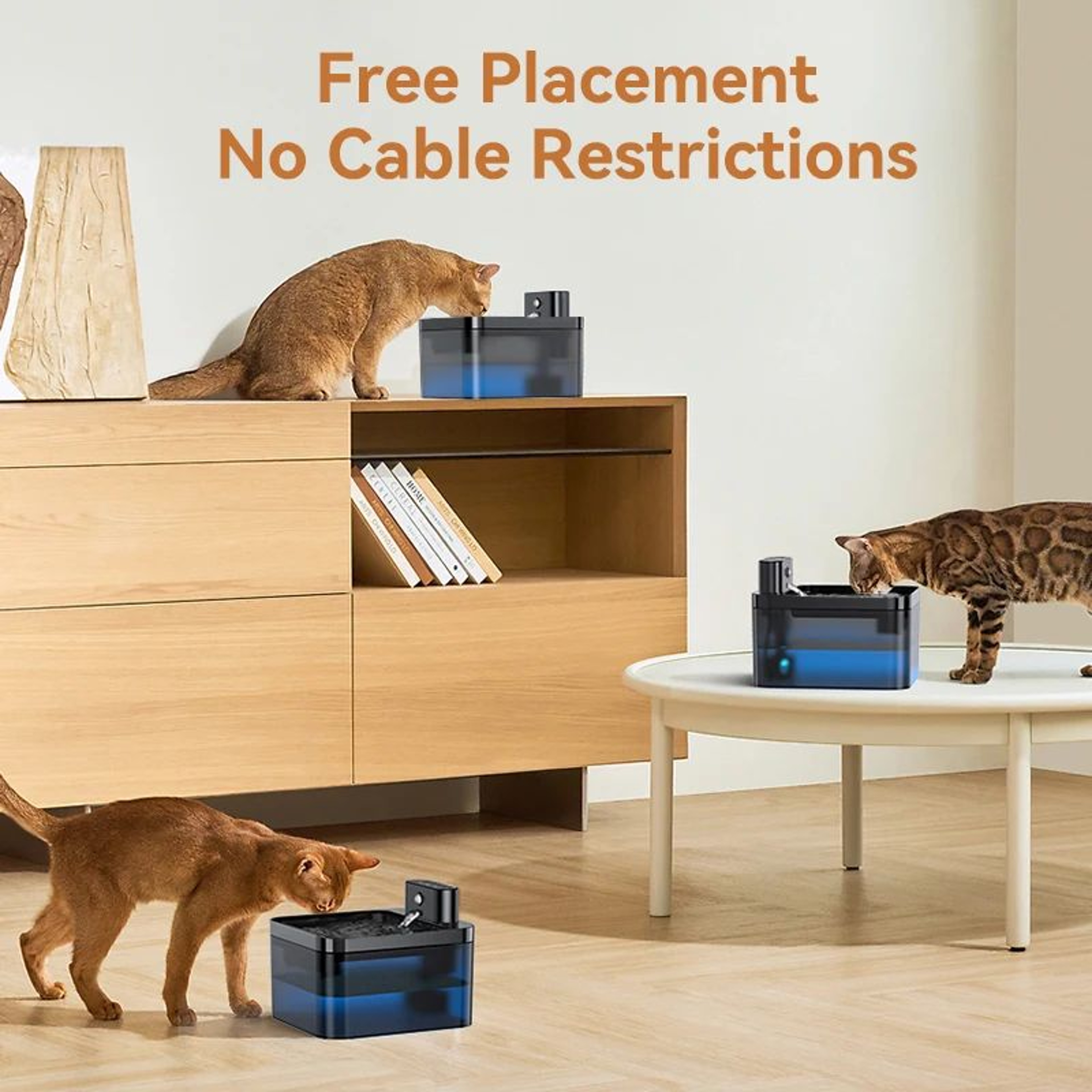 ROJECO Wireless Automatic Pet Water Fountain With Infrared Sensor  879 Oz Smart Cat  Dog Drinking D