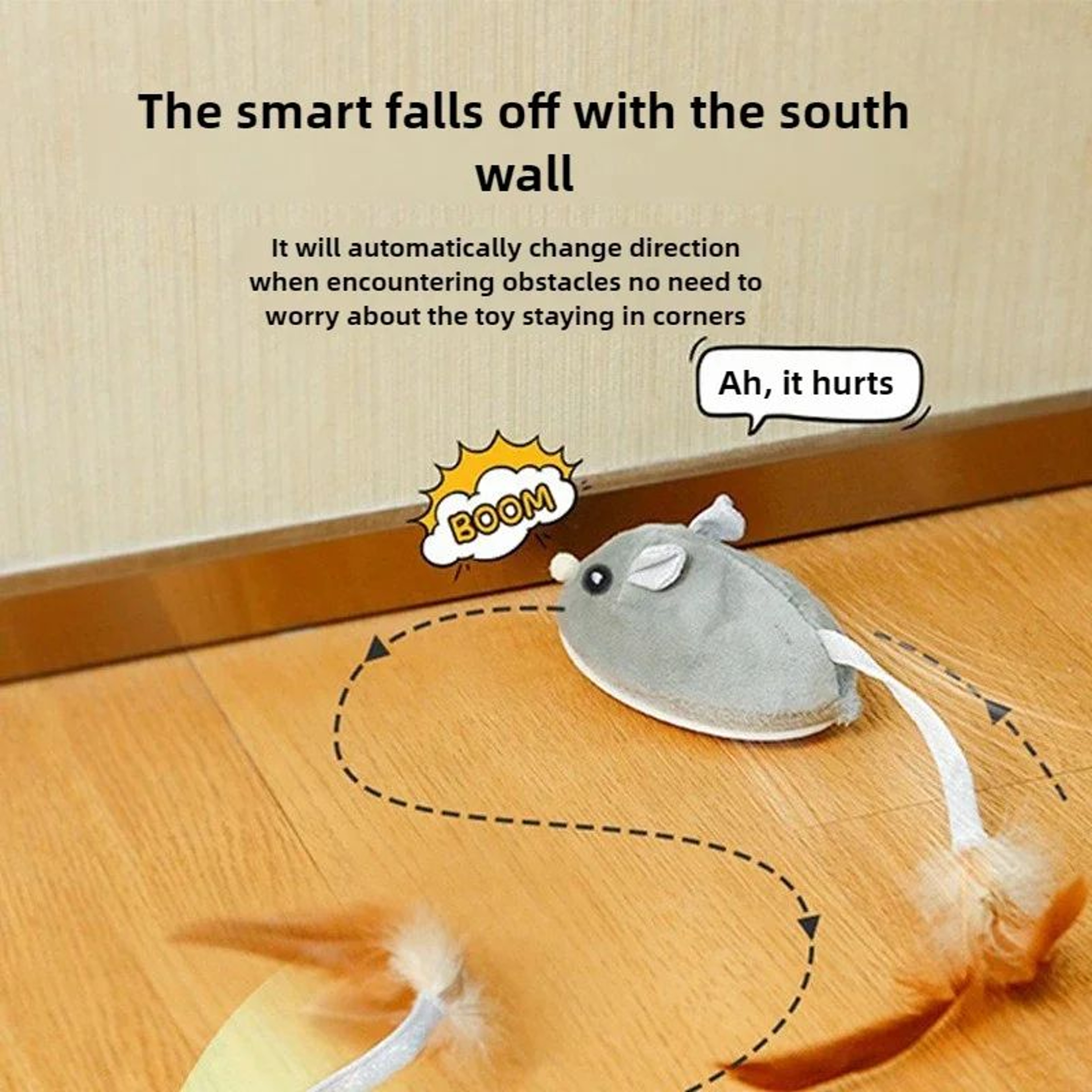 USB Rechargeable Interactive Electric Mouse Cat Toy  Smart Squeaky Automatic Hunting Toy For Indoor 5