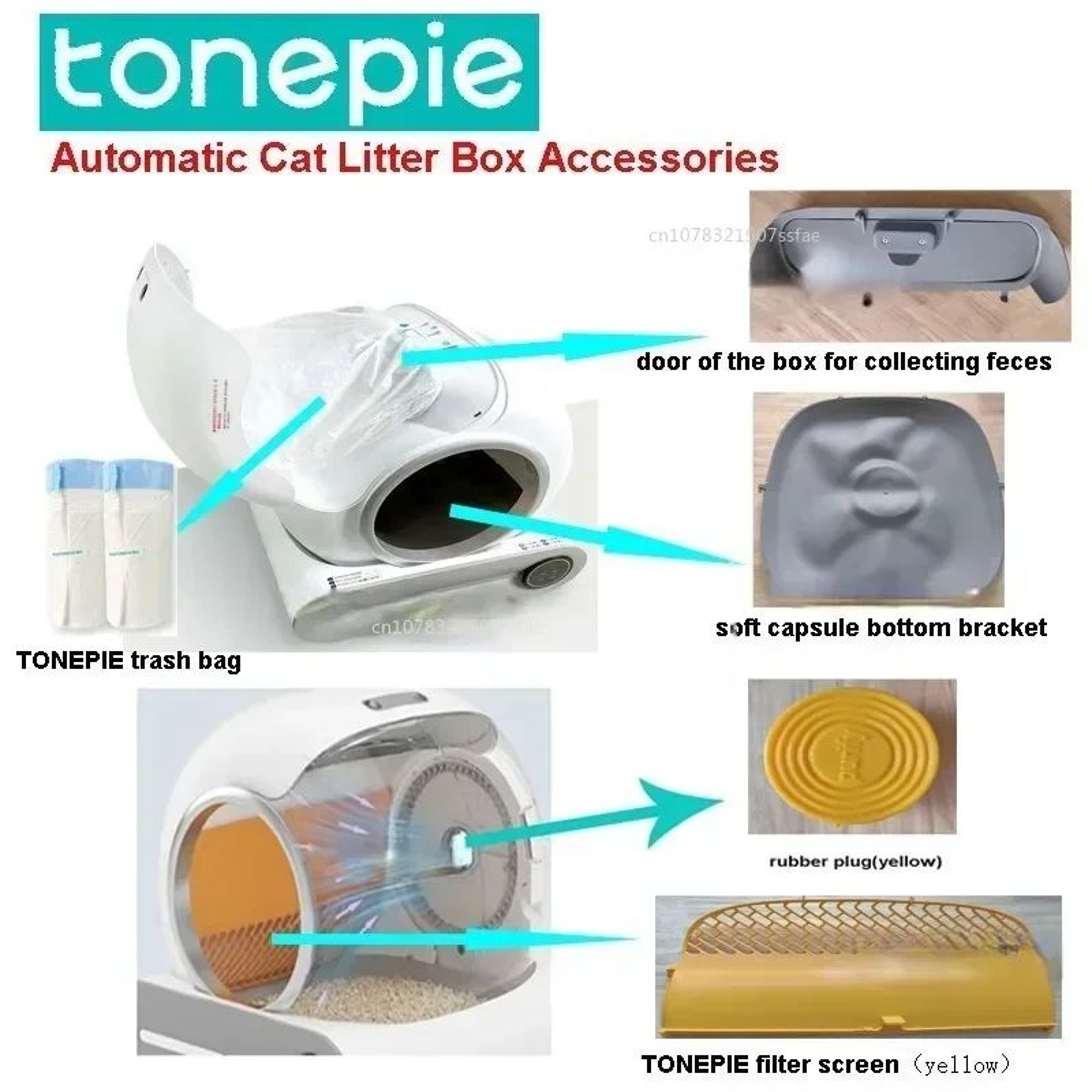 Automatic SelfCleaning Cat Litter Box Trash Bags  HeavyDuty Waste Disposal Liners For TONEPIE Cat L
