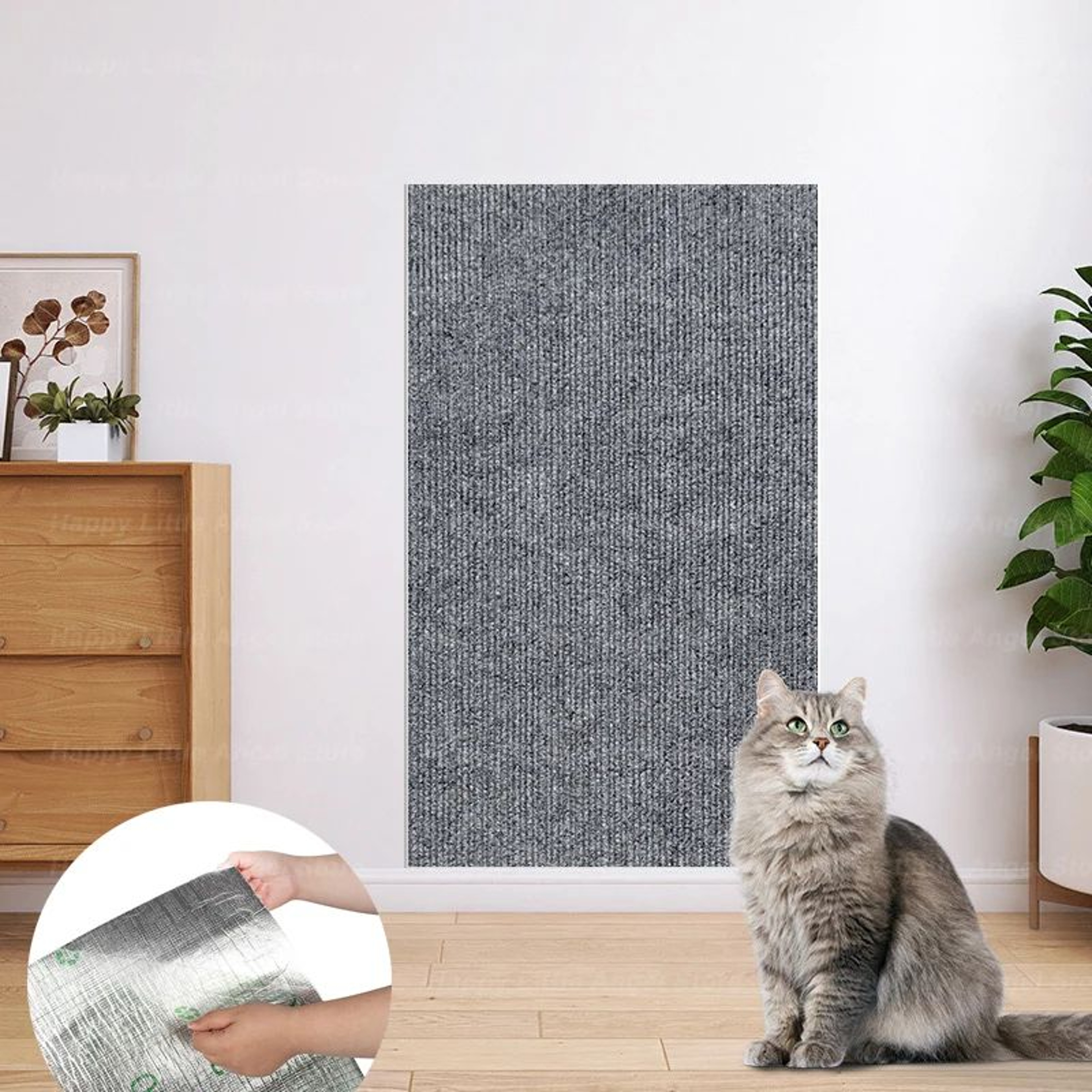SelfAdhesive Cat Scratch Protector Carpet Mat  Custom Cut Furniture Sofa  Wall Protection Scratchin 10