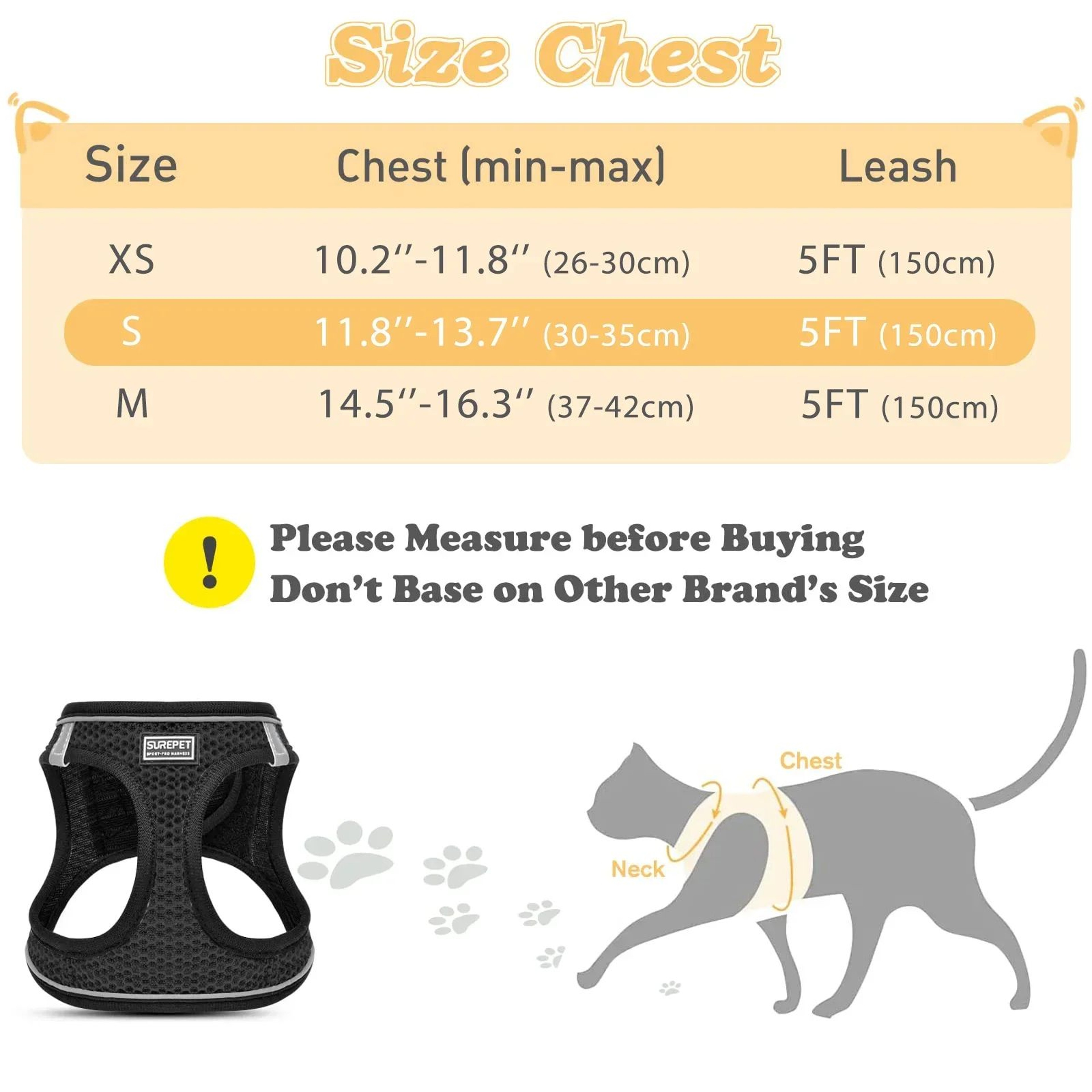 EscapeProof Reflective Cat Harness  Leash Set  Adjustable Soft Mesh Vest For Kittens Cats  Puppies 5