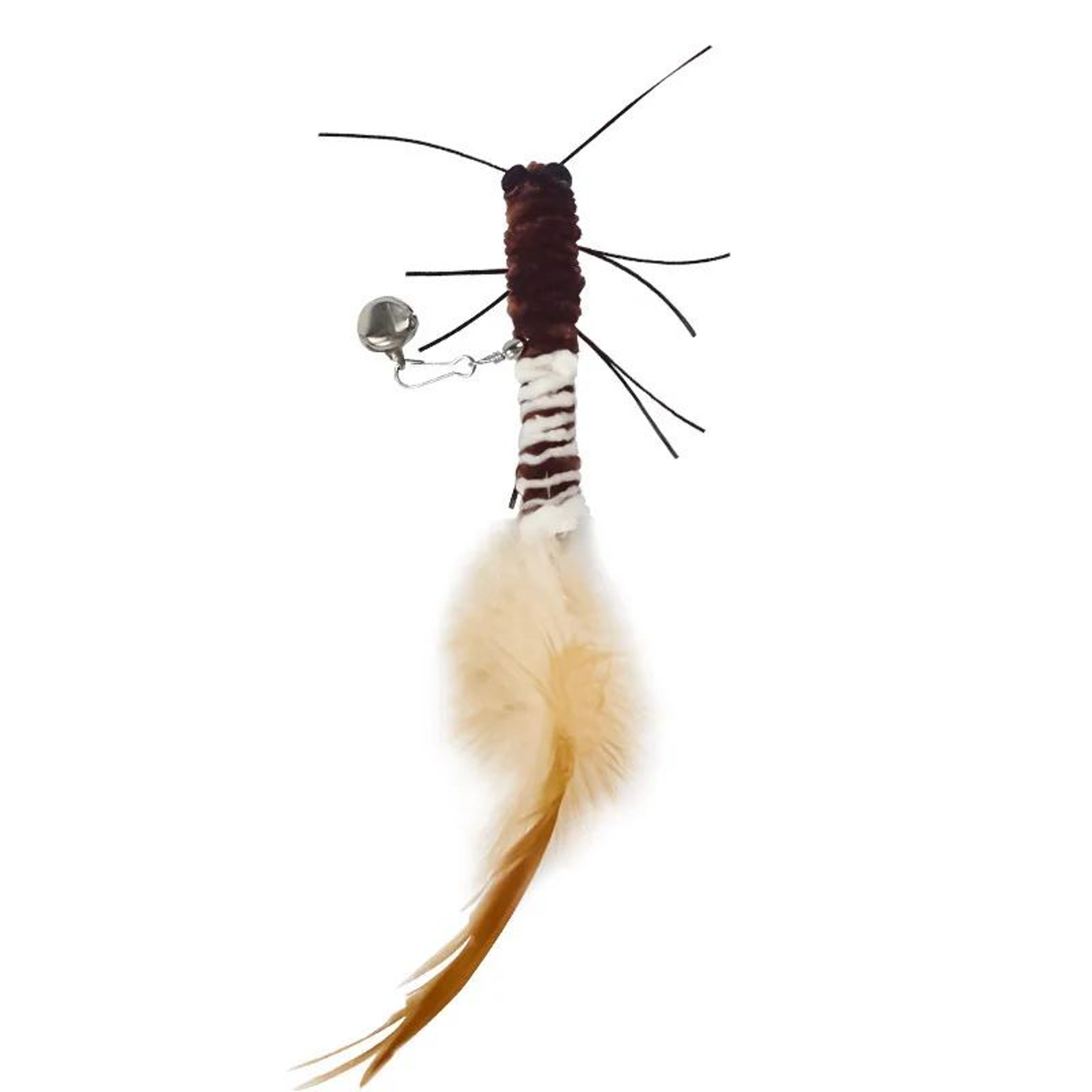 Dragonfly Feather Cat Teaser Wand  Interactive Cat Stick Toy With Replaceable Head  Flexible Wire 8