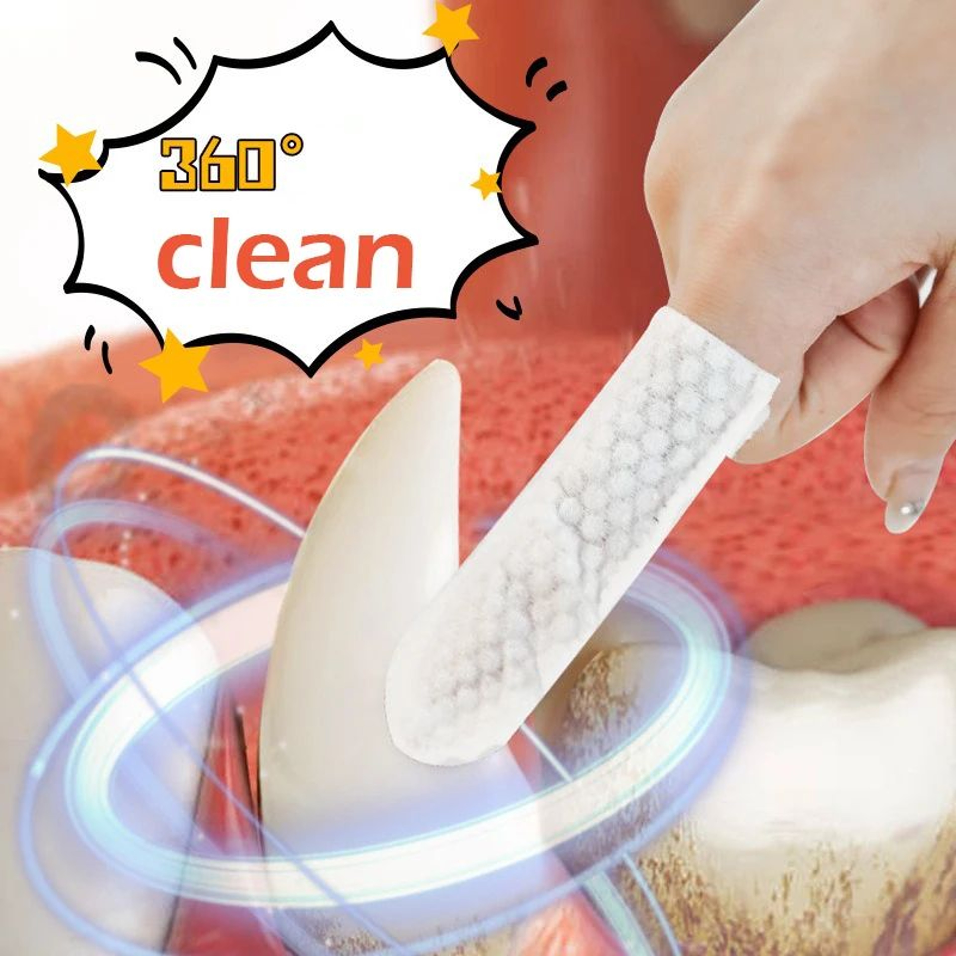 Disposable Pet Finger Tooth Wipes  Dog  Cat Teeth Cleaning Finger Covers For Easy Oral Care 2